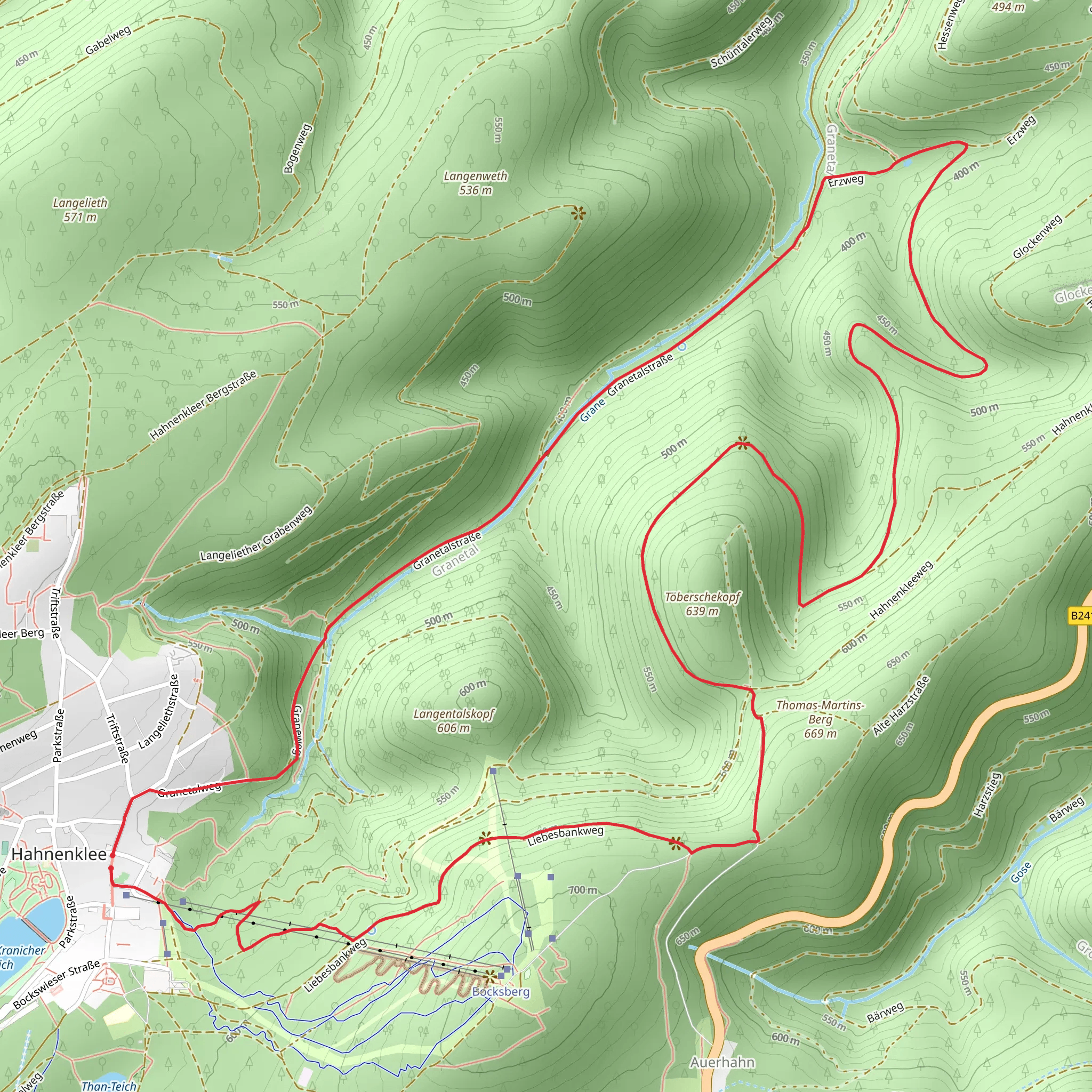 Graneweg and Liebesbankweg Loop mobile static map