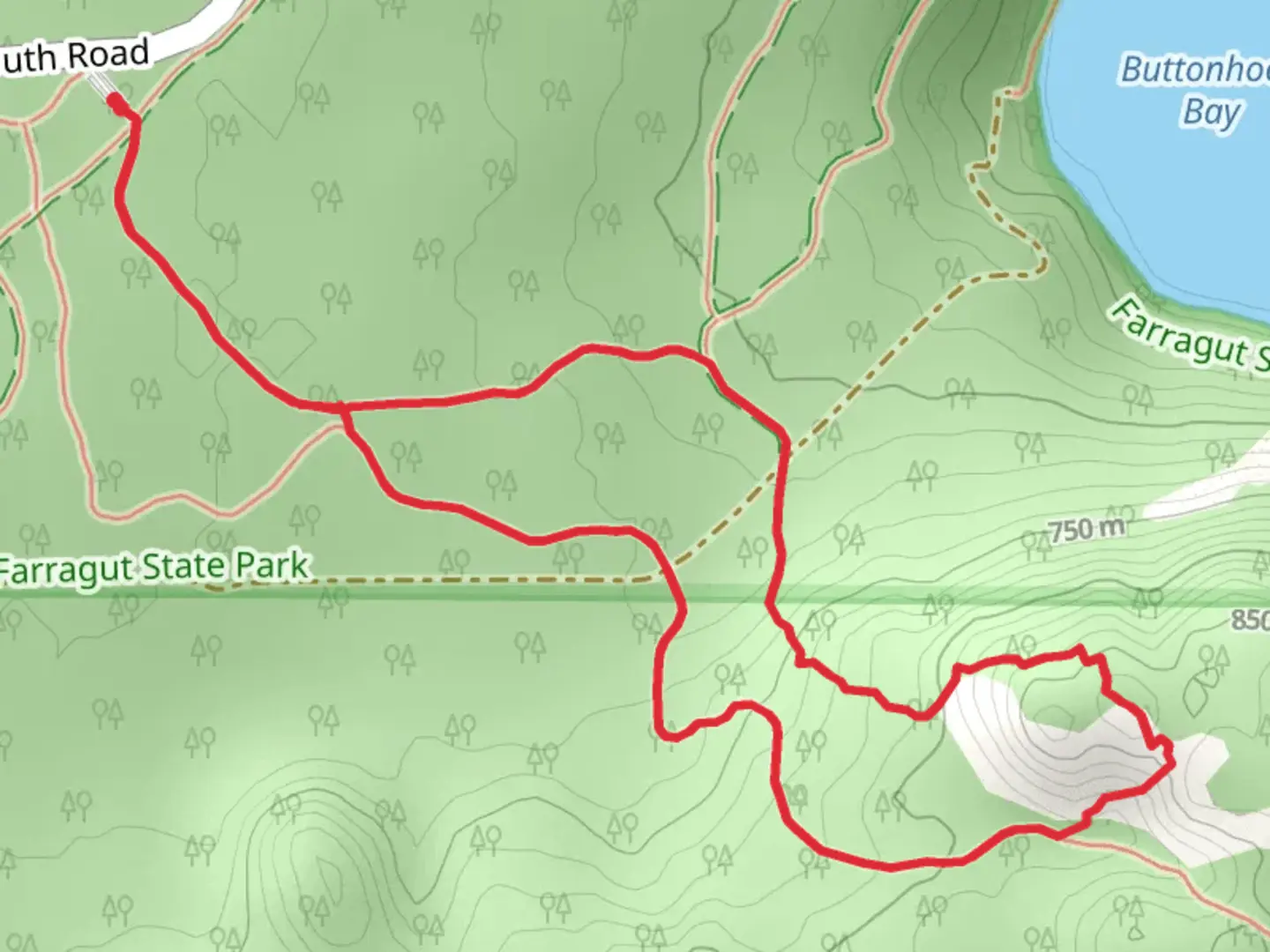 An image depicting the trail Highpoint Loop Trail and its surrounding area.