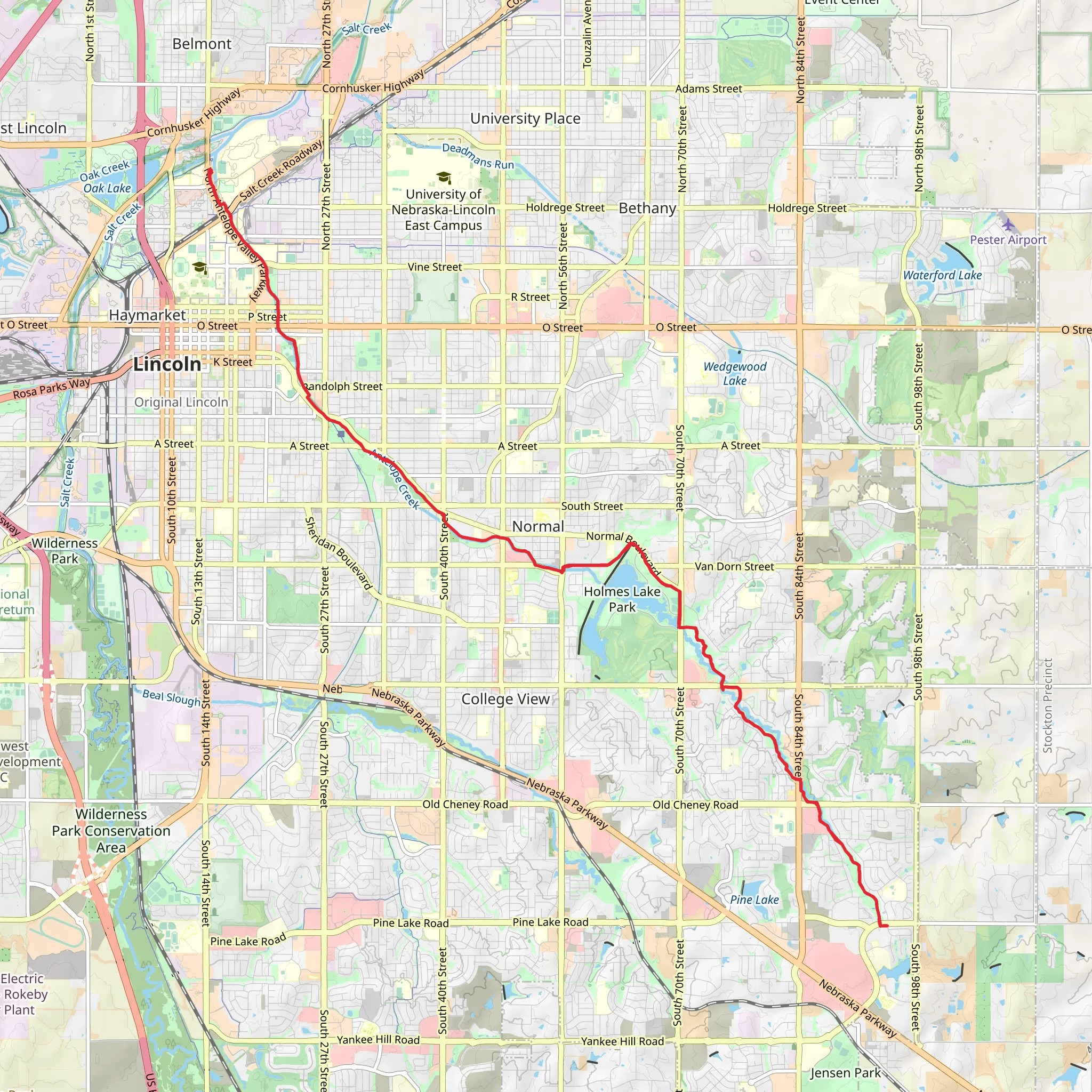 Billy Wolff Trail mobile static map