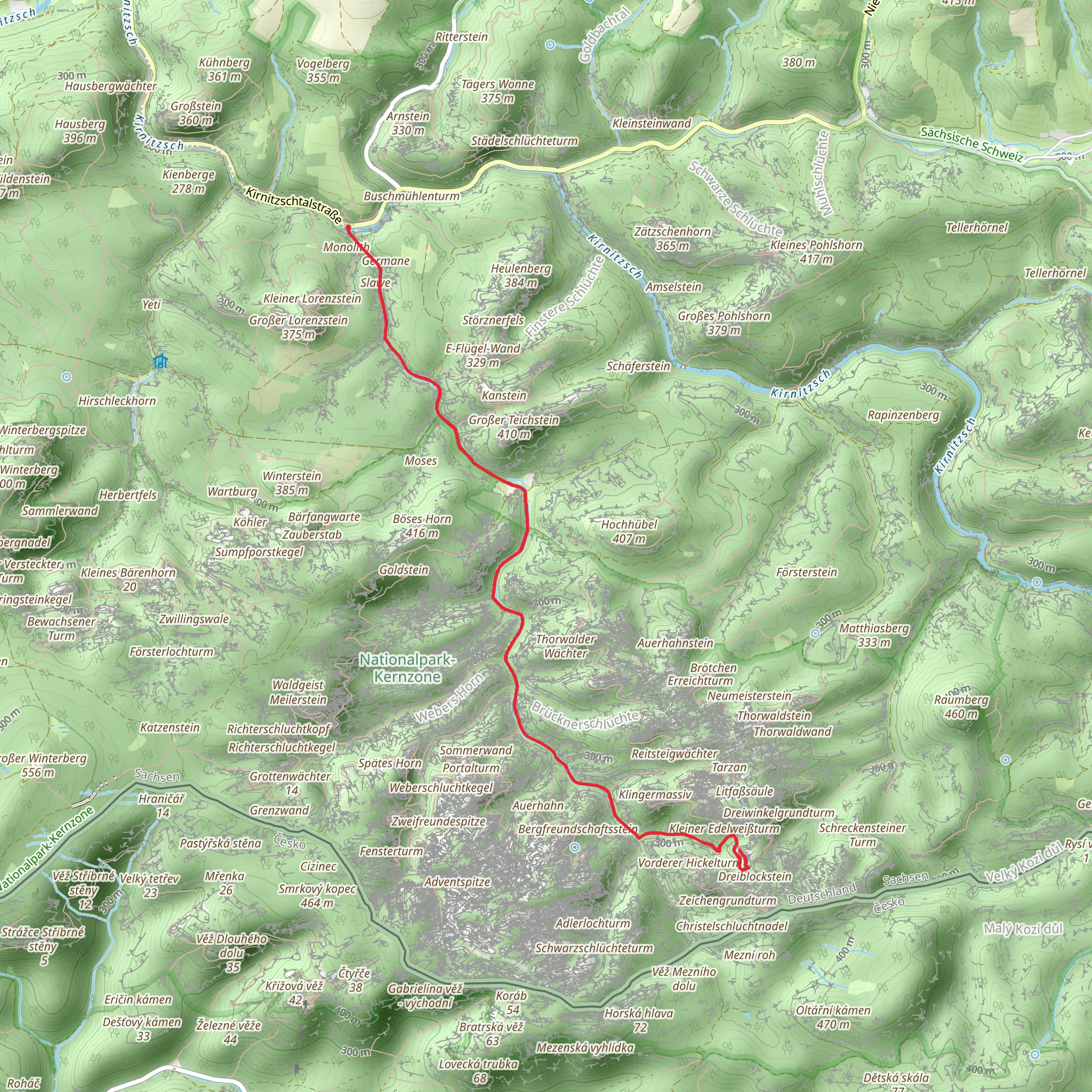Hickelkopf via Zeughausstraße mobile static map