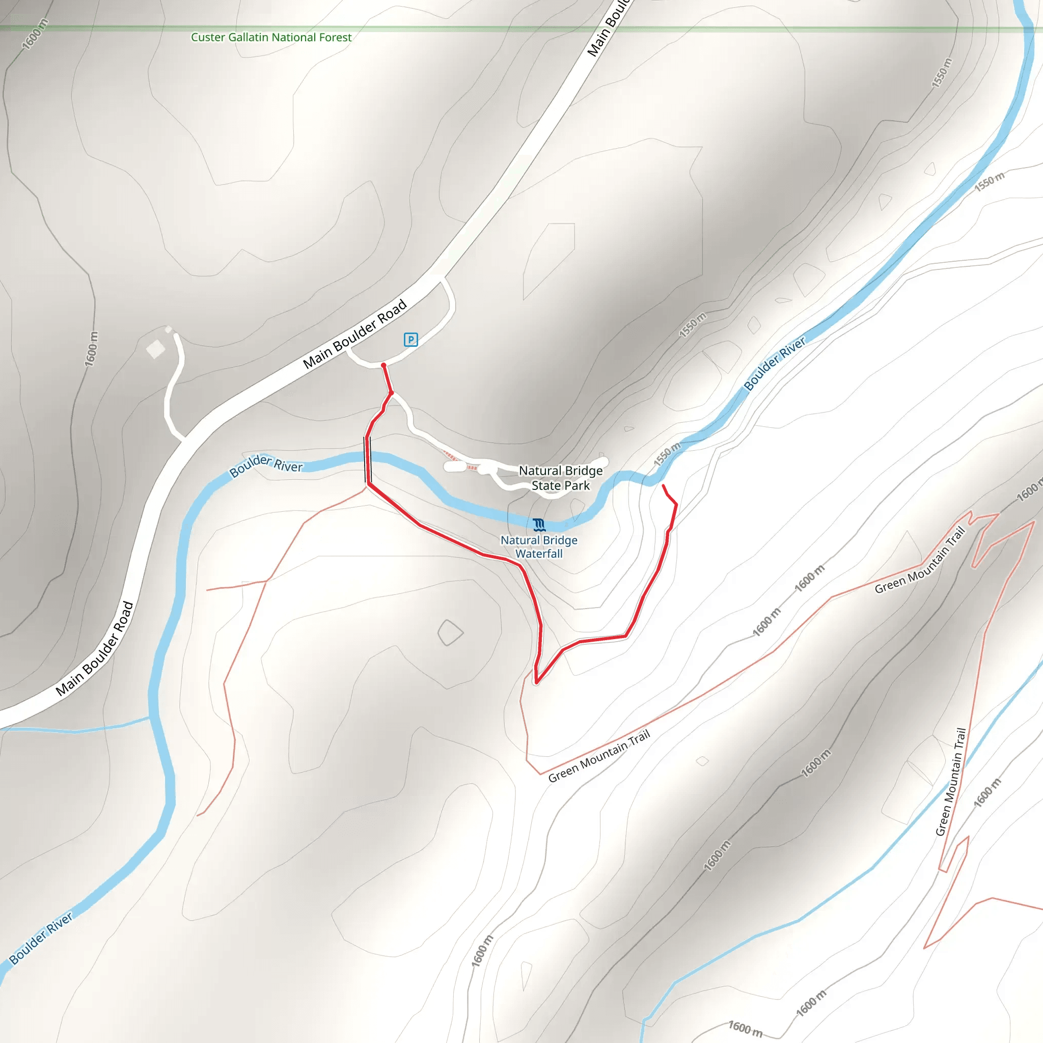 Boulder River mobile static map