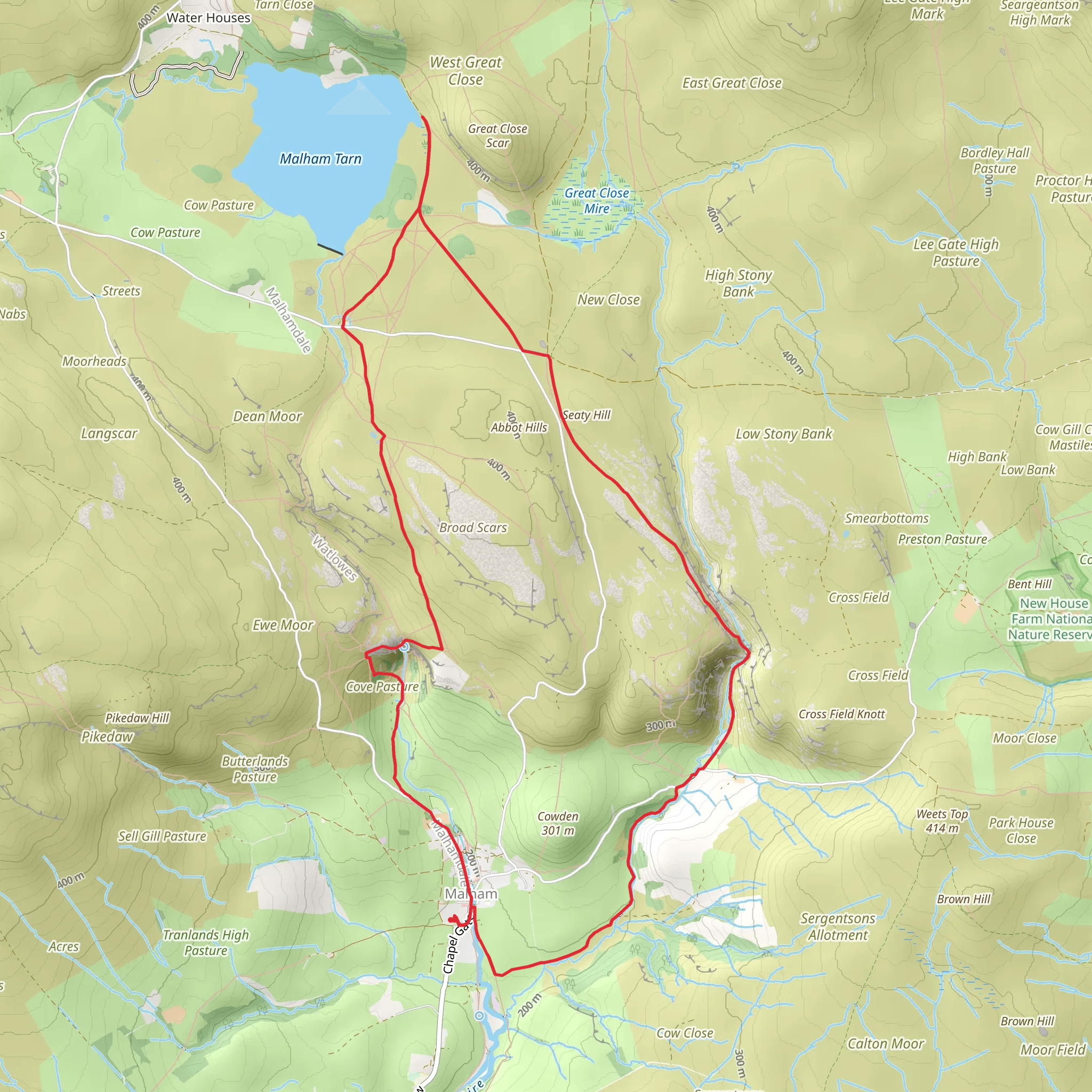 Malham Cove and Malham Tarn Loop Walk mobile static map