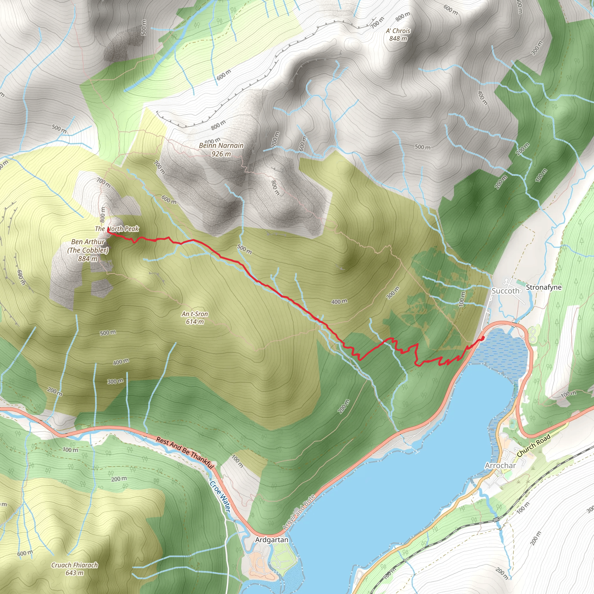 The North Peak from Succoth mobile static map