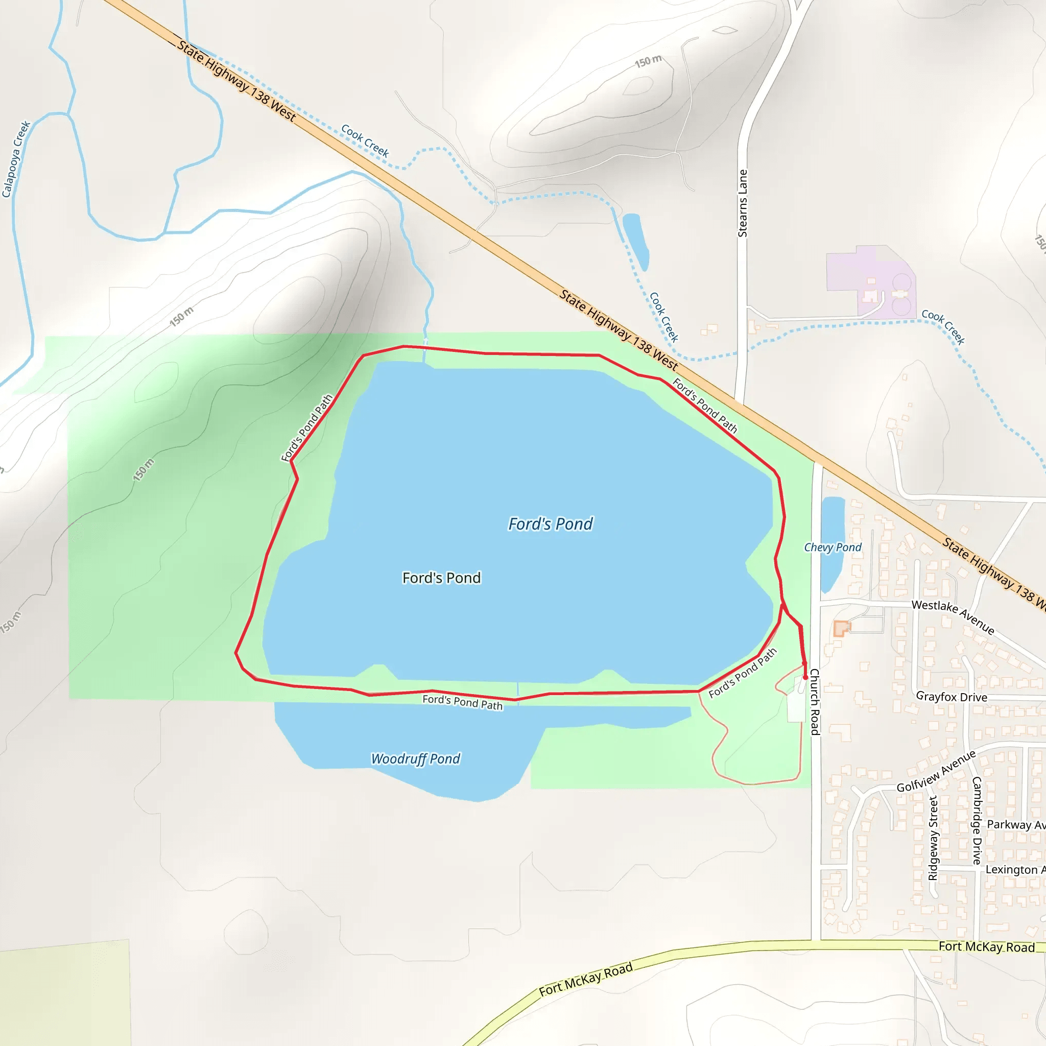 Ford's Pond Loop Path mobile static map