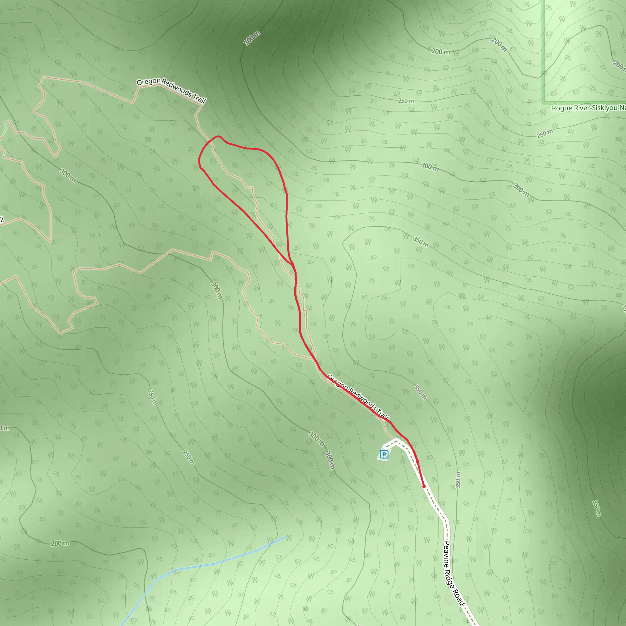 Oregon Redwoods - Barrier Free Loop Trail mobile static map