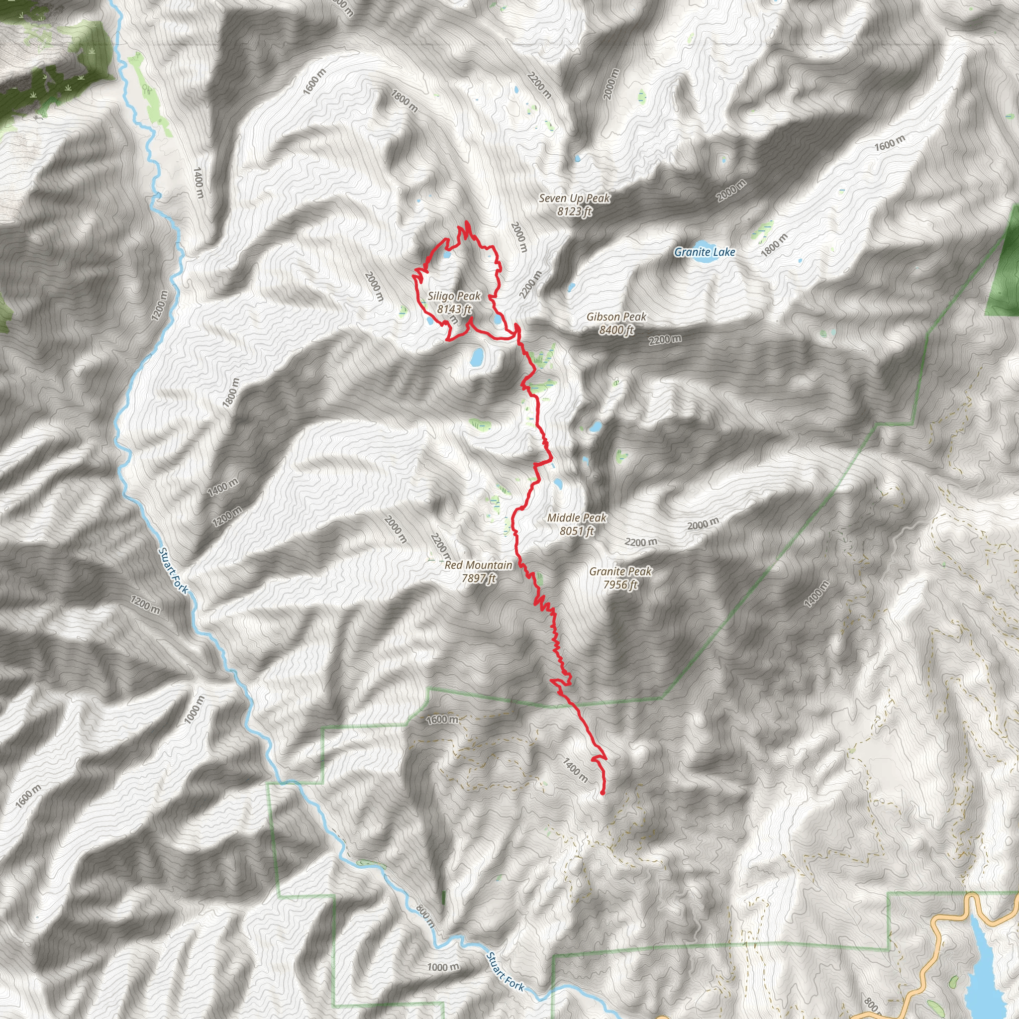 Four Lakes Loop via Little Stonewall Pass and Stoney Ridge Trail mobile static map