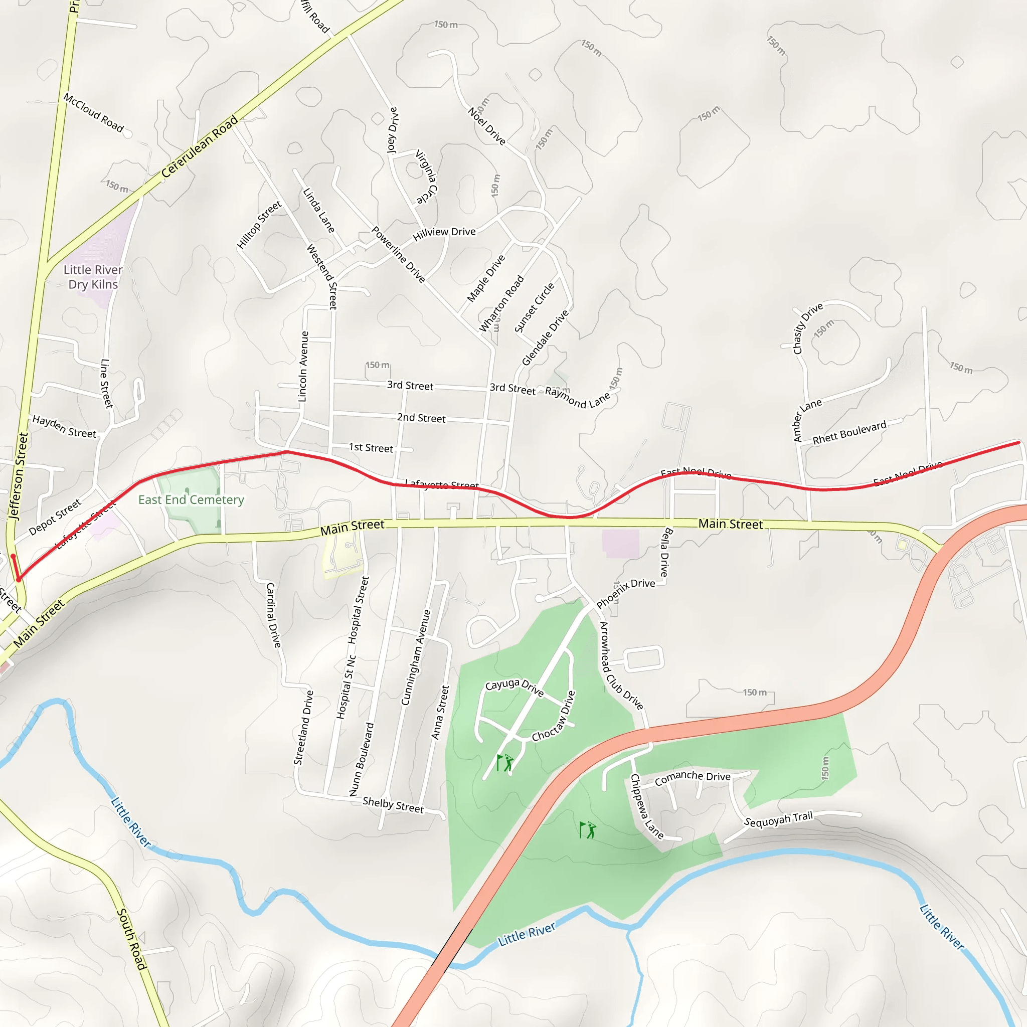 Cadiz Railroad Trail mobile static map