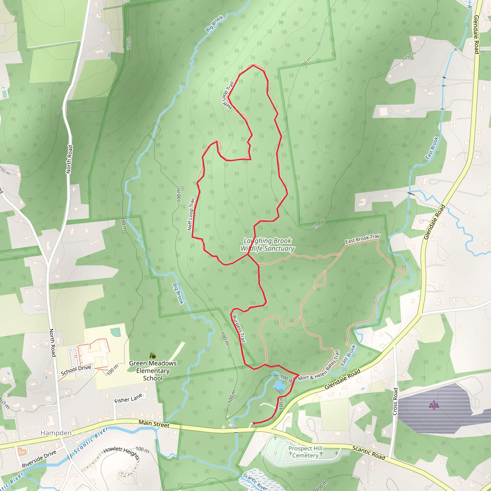 East Brook and Goodwill Pond Loop mobile static map