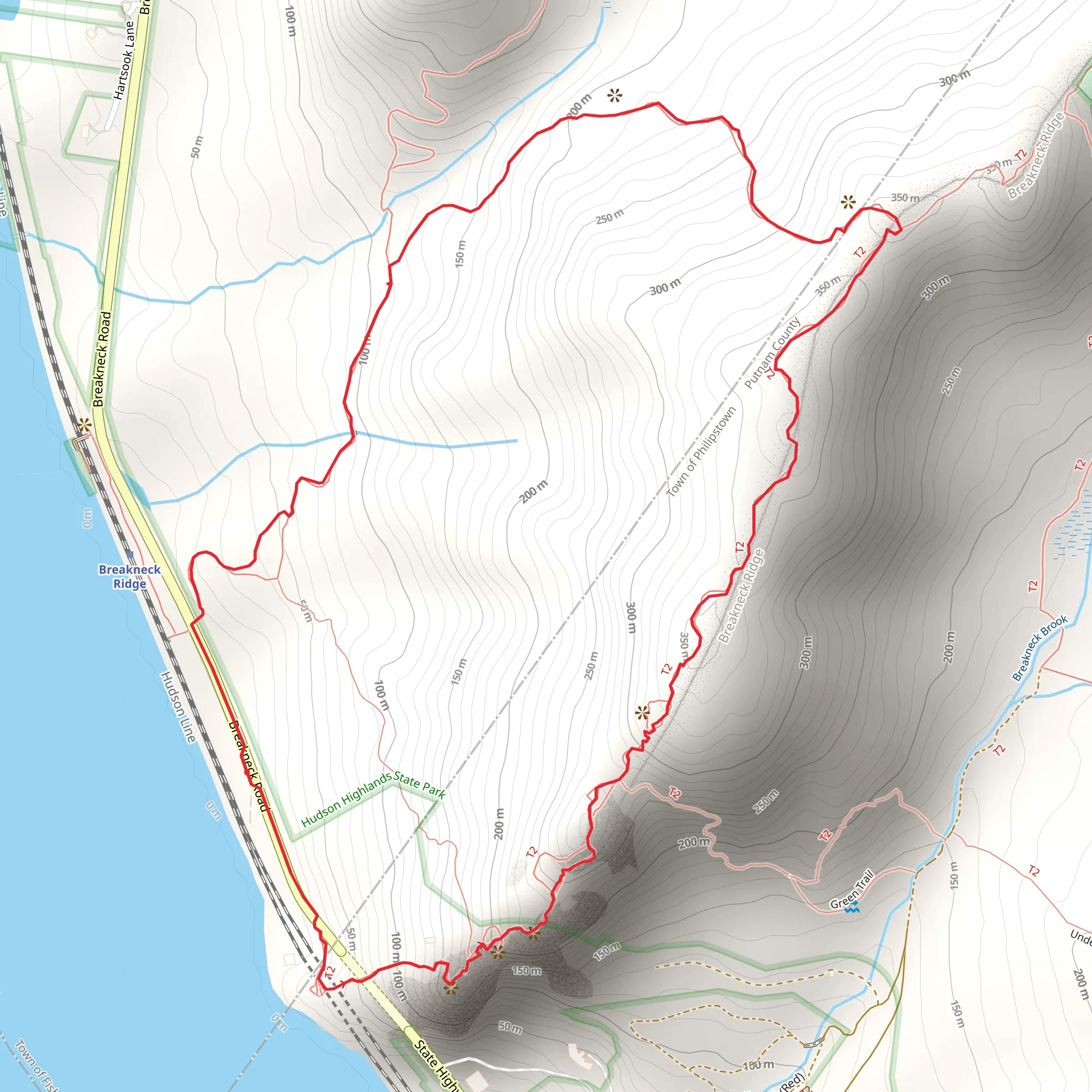 Breakneck Ridge North Loop mobile static map