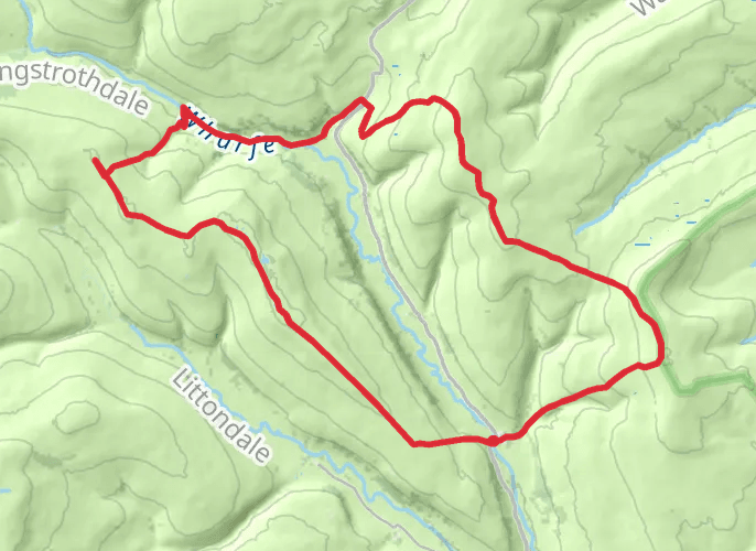 Wharfedale Three Peaks (longer version) mobile static map