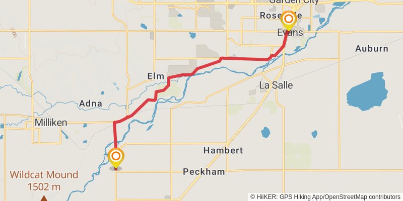 American Discovery Trail North Route stage 216 Map