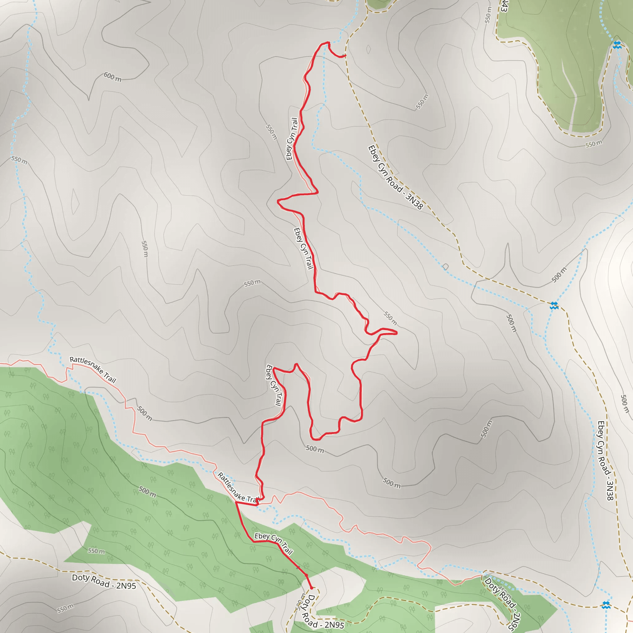 Ebey Canyon Trail mobile static map