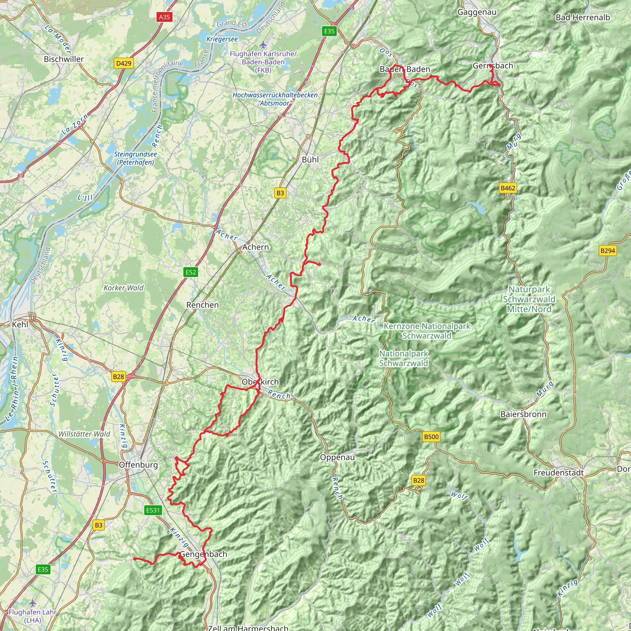 Ortenauer Weinpfad mobile static map