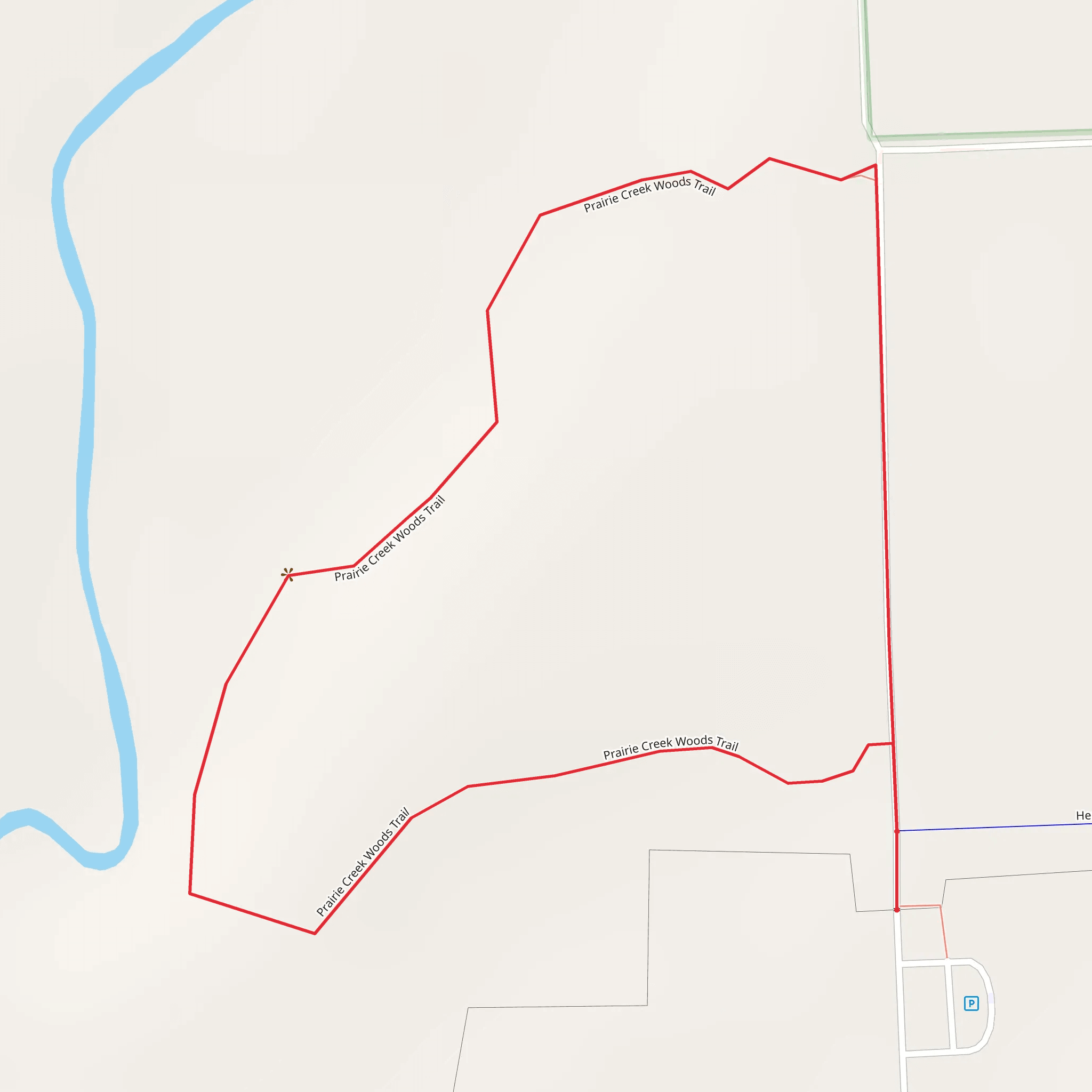 Prairie Creek Woods Loop Trail mobile static map