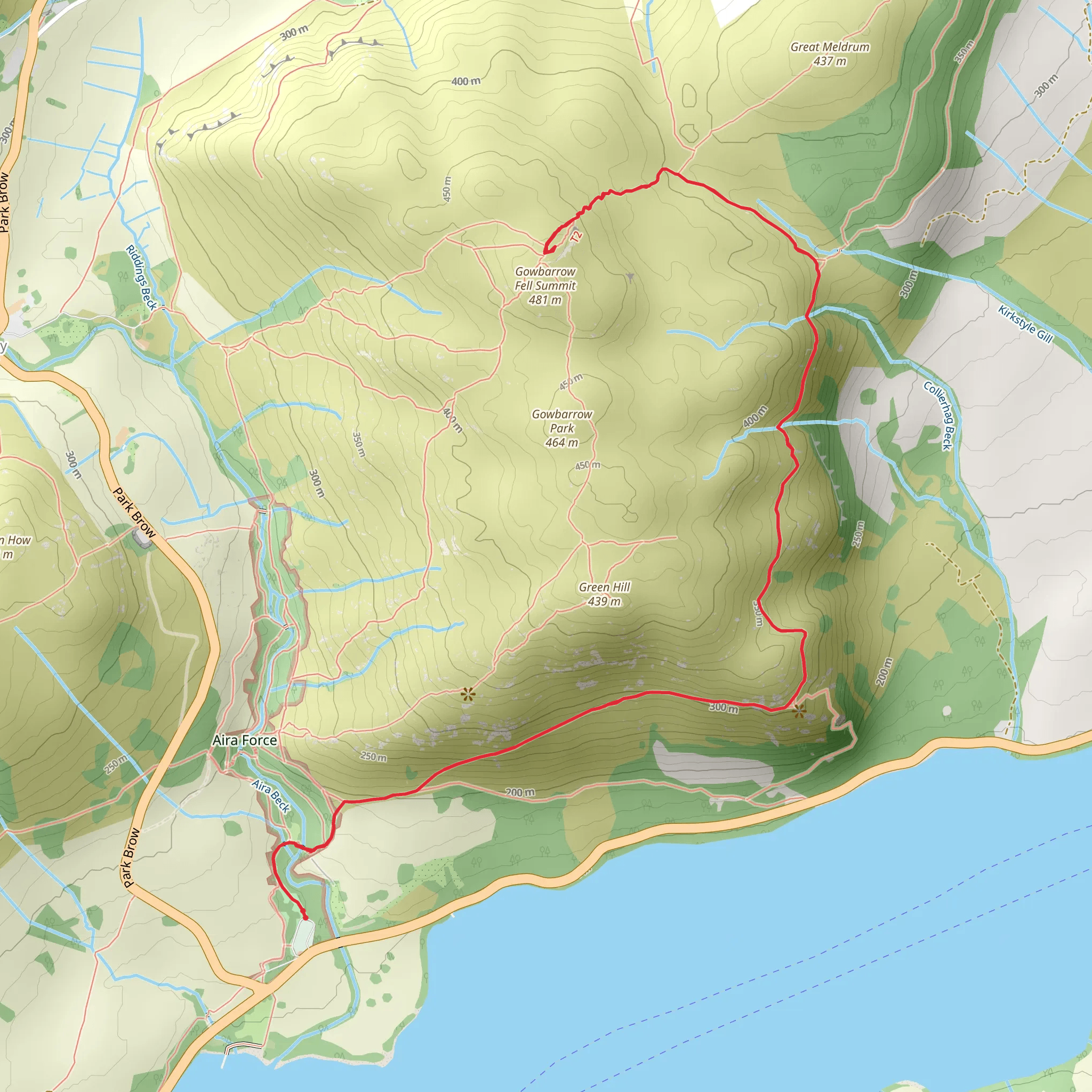 Gowbarrow Fell mobile static map