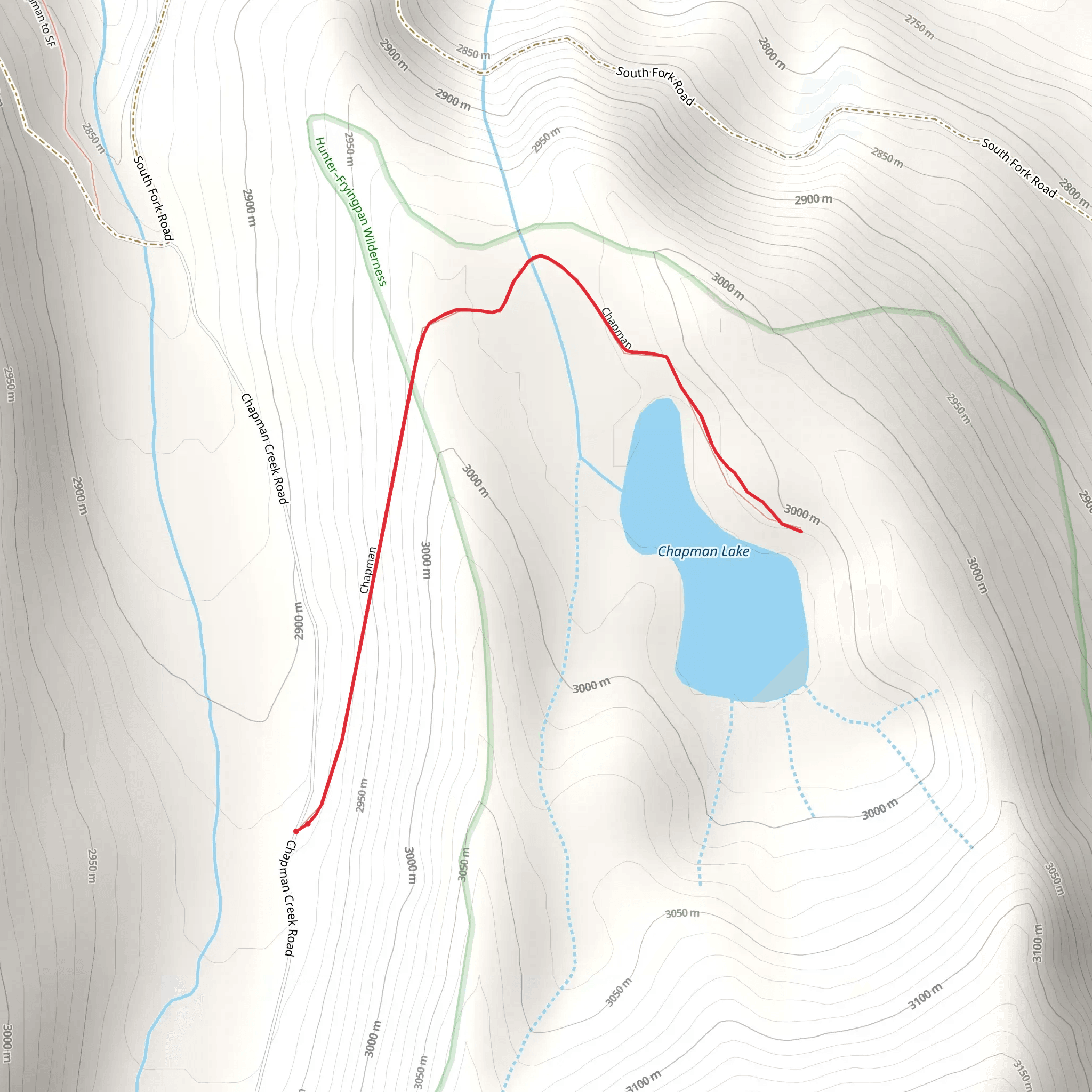 Chapman Lake Trail mobile static map