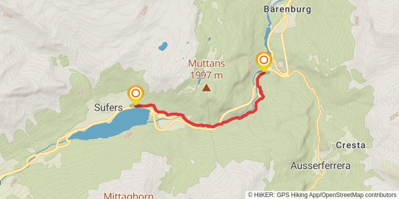 Walserweg spur 2 Map
