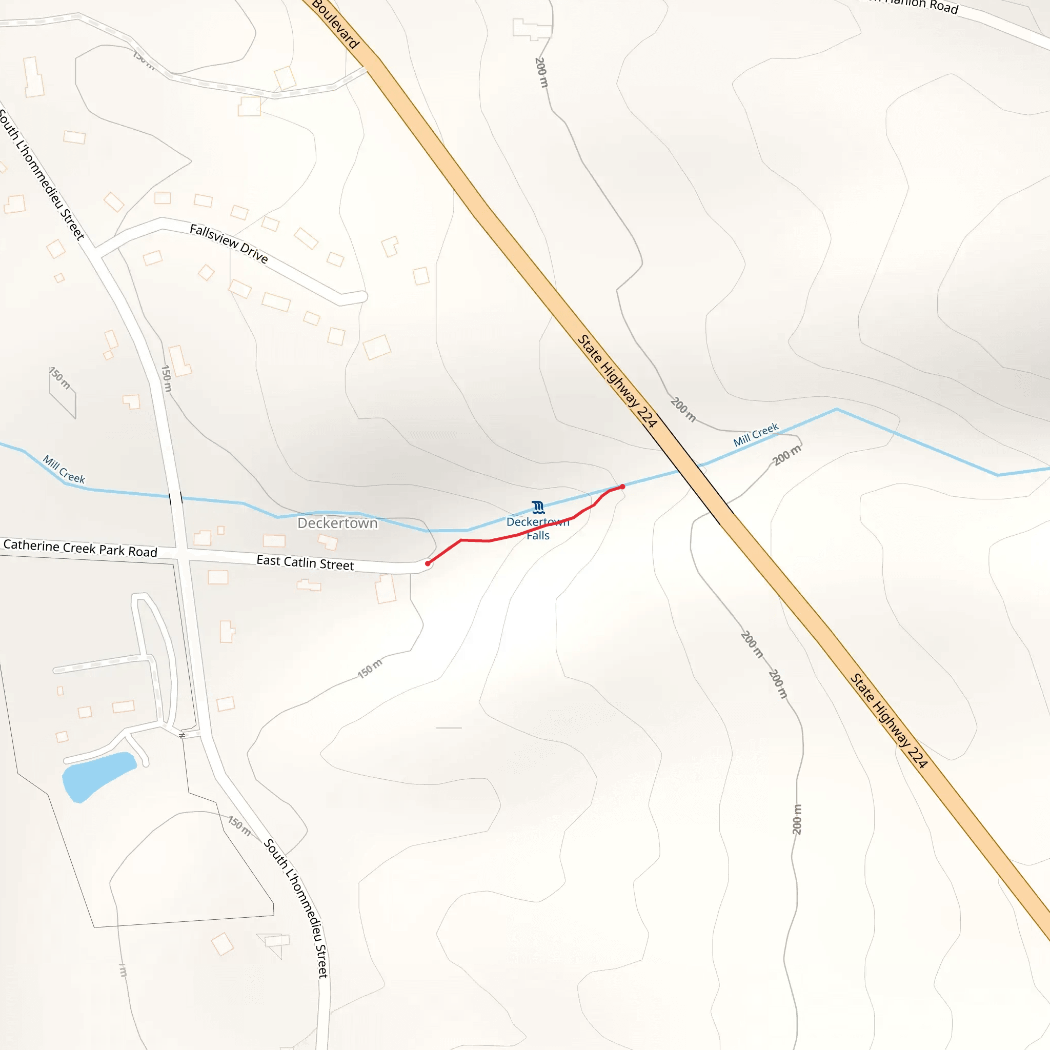 Montour Falls Detour Trail mobile static map