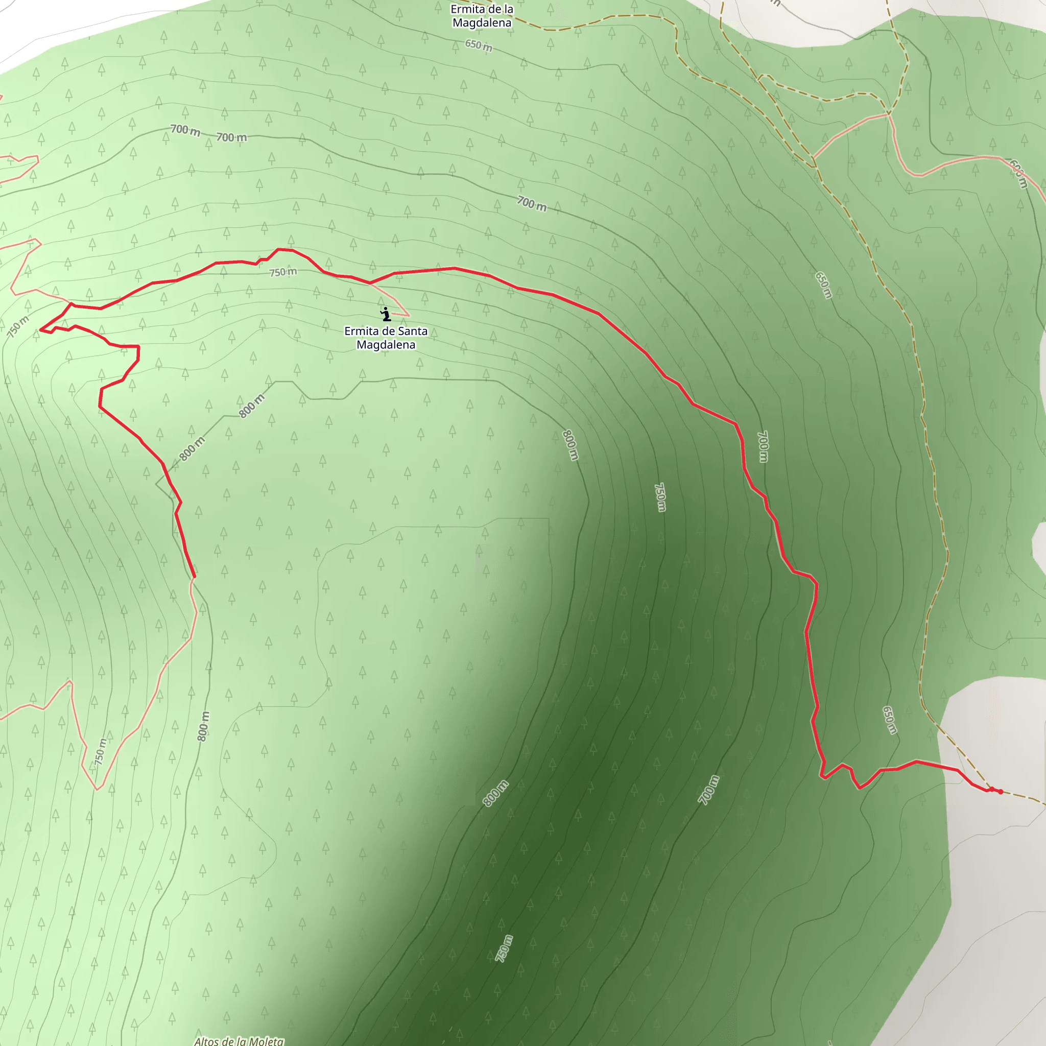 Hermitage of the Magdalena PR TE 156 mobile static map