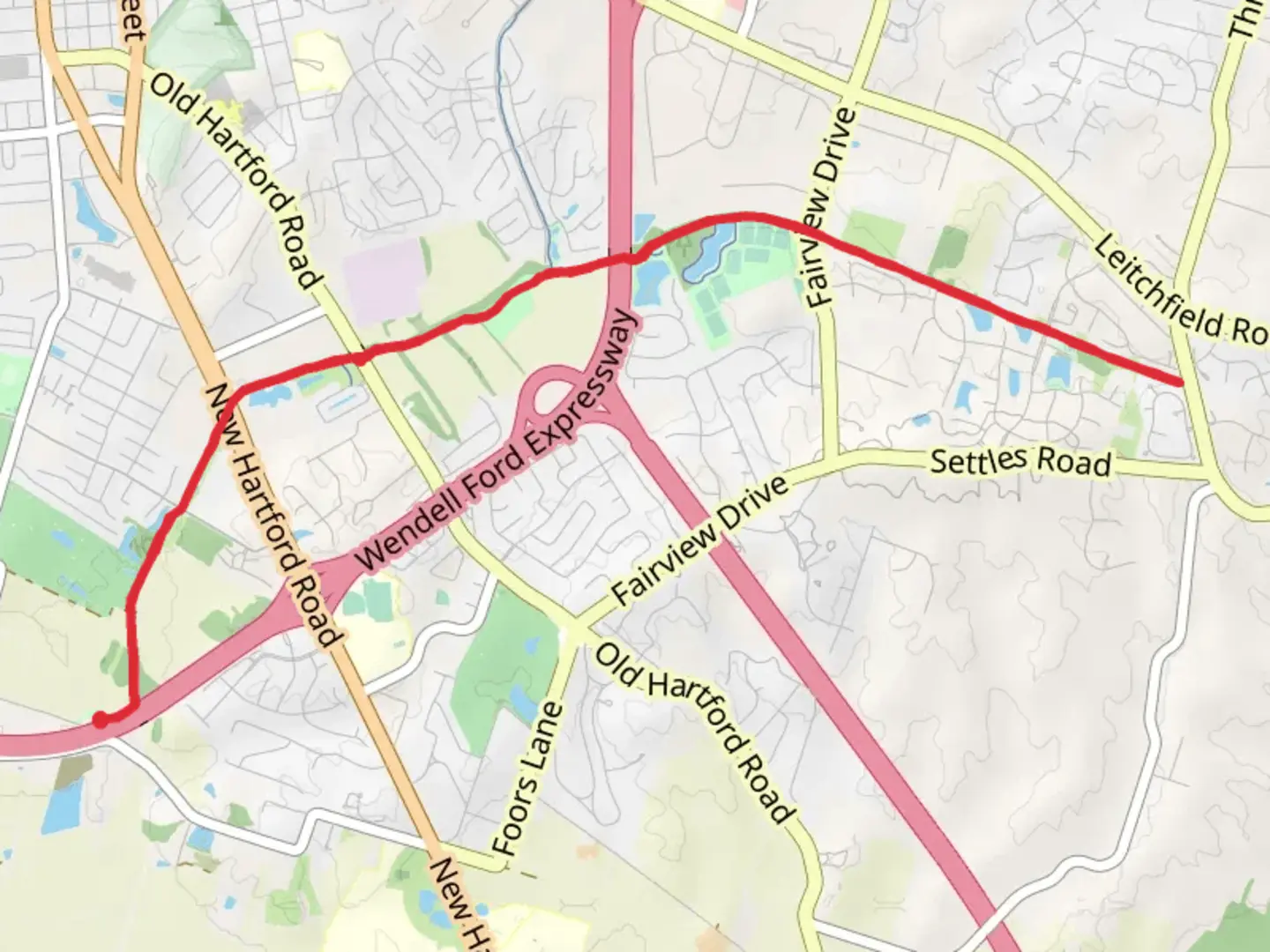 An image depicting the trail Adkisson Greenbelt Park - Higdon Road and its surrounding area.