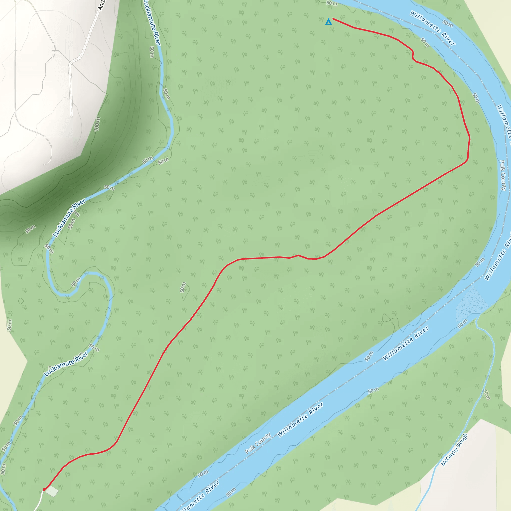 Willamette River mobile static map