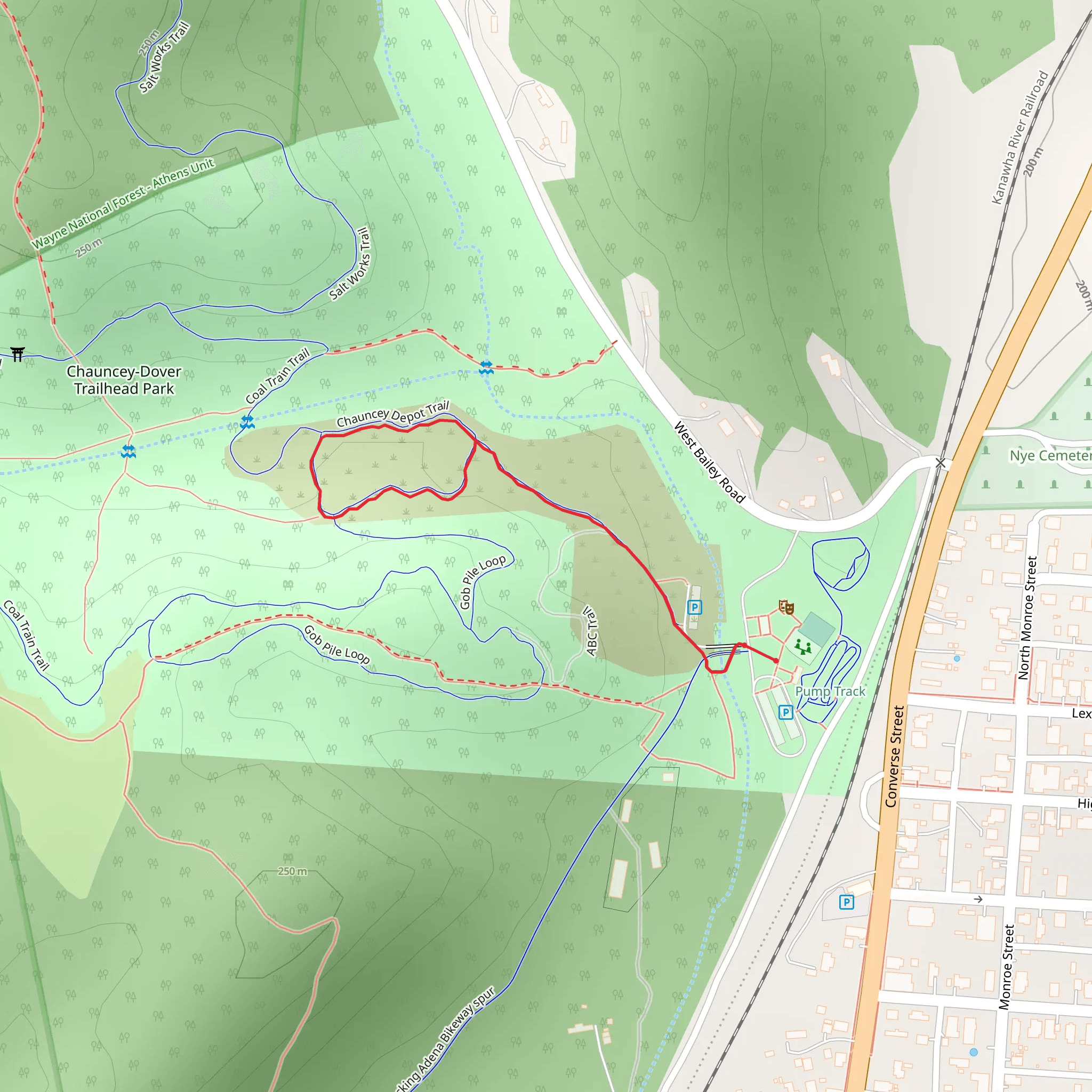 Chauncey Depot Loop Trail mobile static map