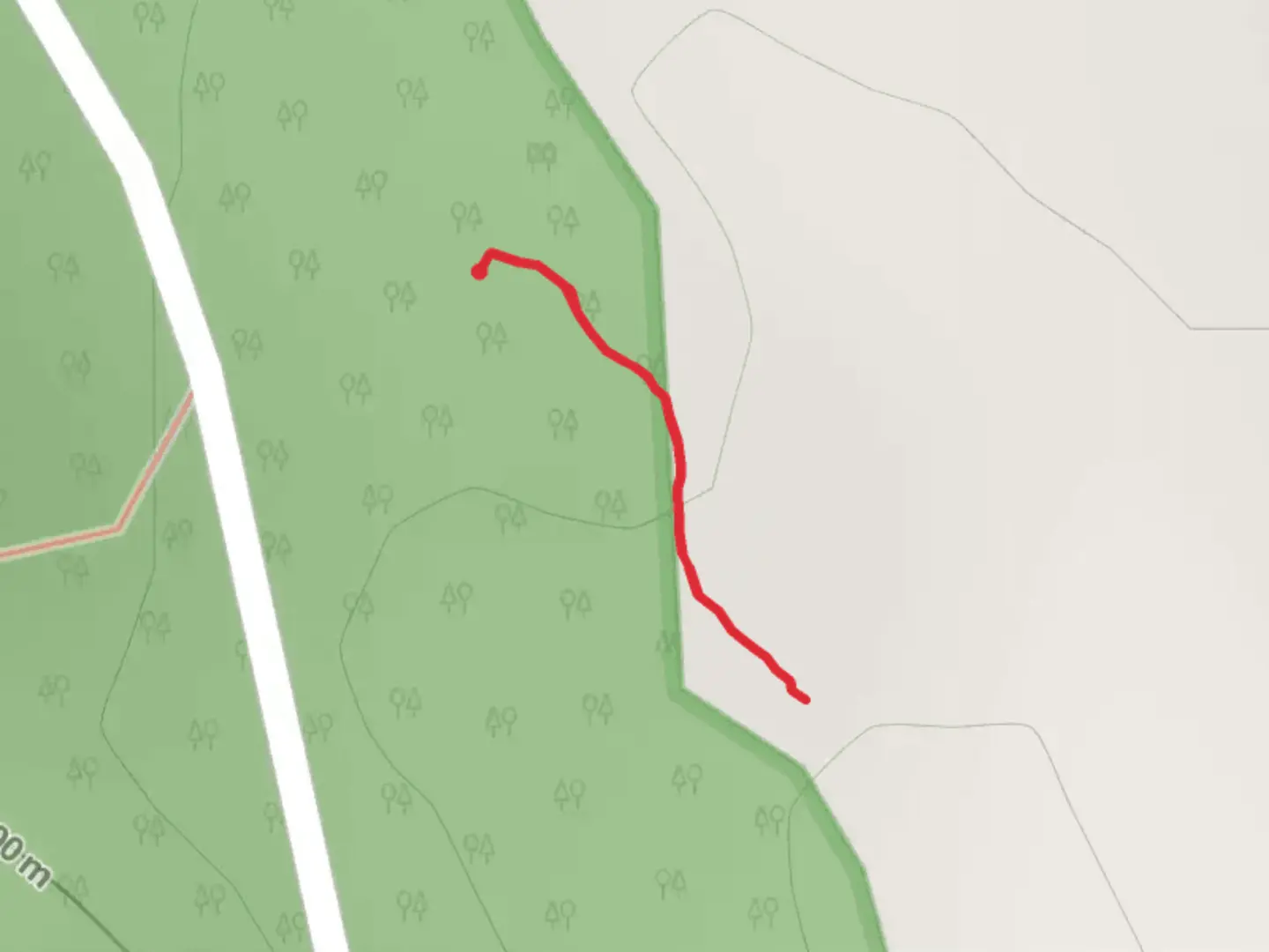 An image depicting the trail Ducktail Pond Road and its surrounding area.