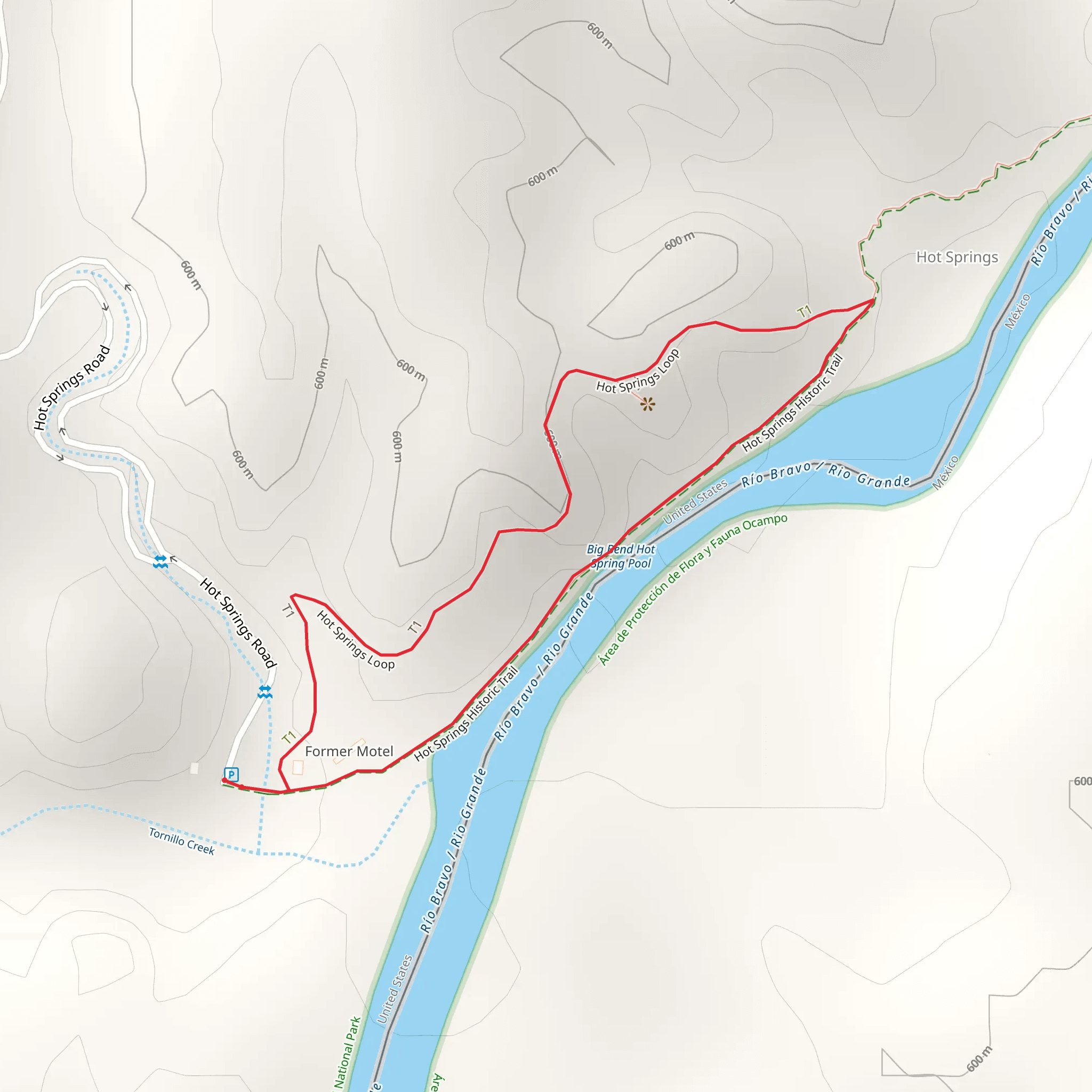 Hot Springs Historic Trail mobile static map