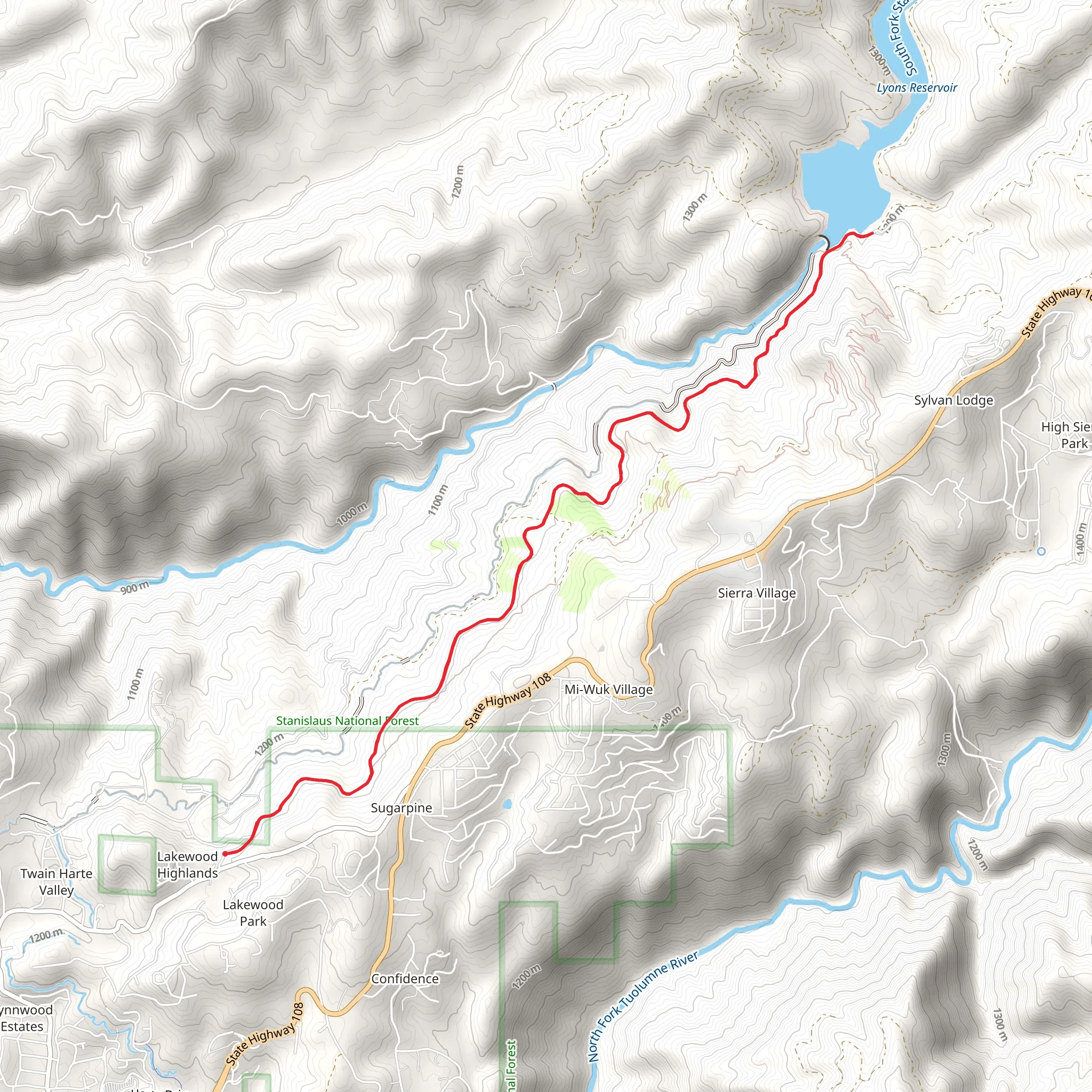 Lyons Reservoir - Lakewood Highlands mobile static map