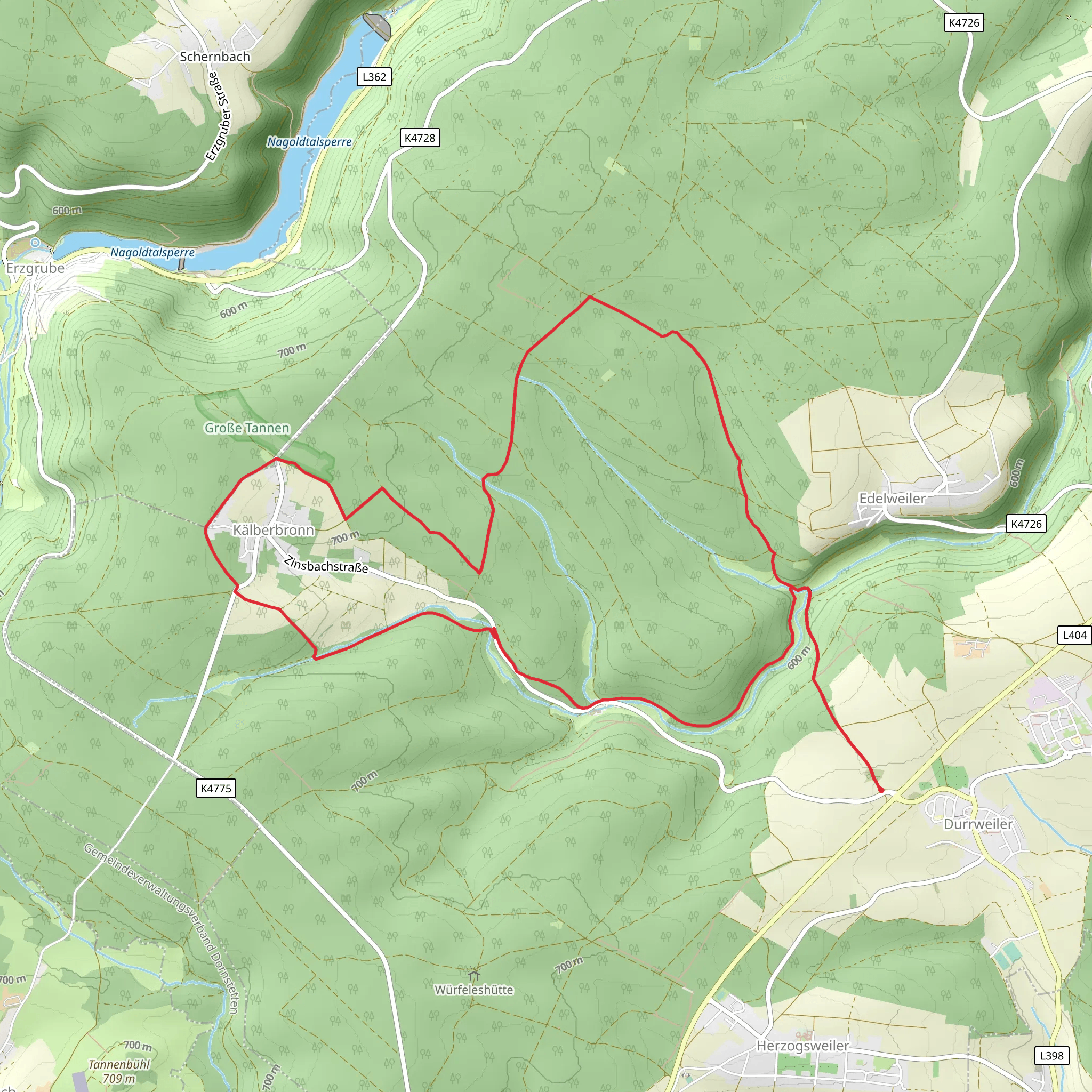 Dampfe - Igelsberger Weg and Weiler Wald Loop mobile static map