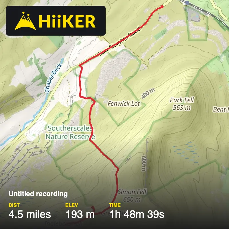 A map preview of the recording Untitled recording.