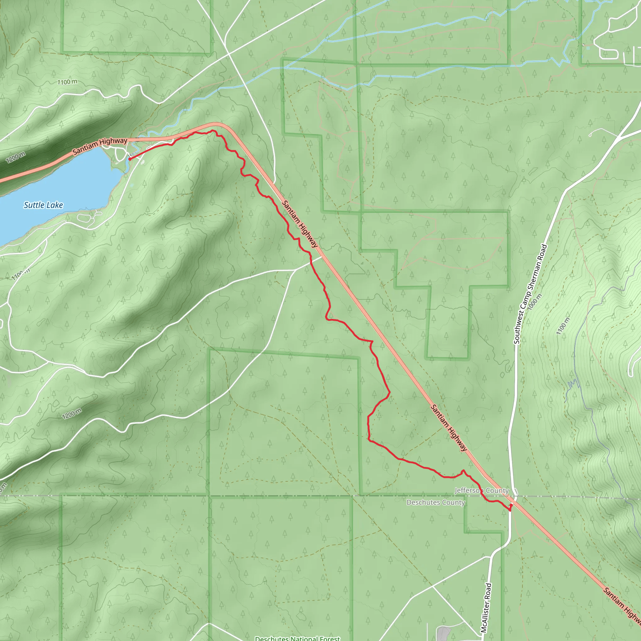 Suttle Tie Trail mobile static map