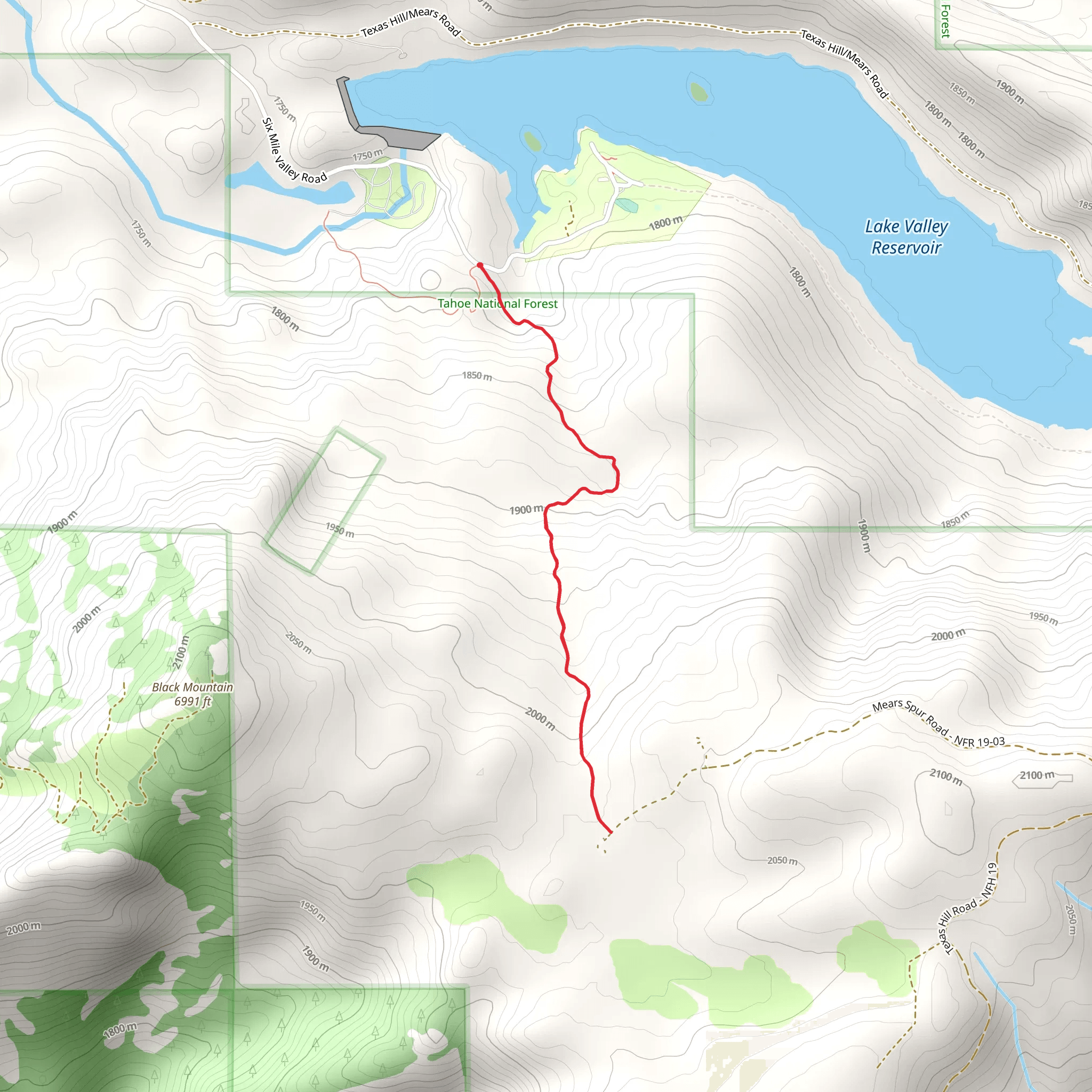 Mears Lake Valley Trail mobile static map
