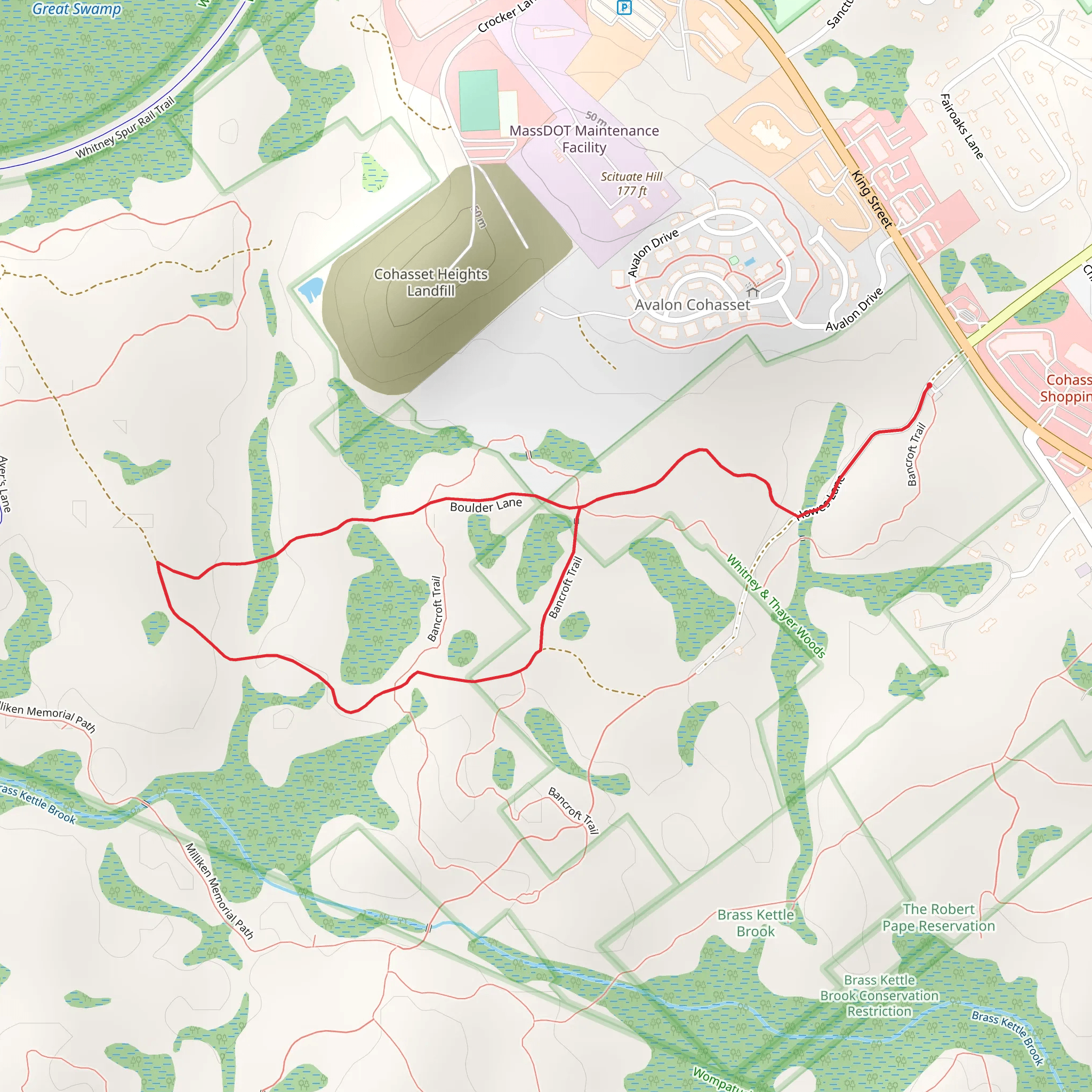 Bancroft Loop Trail mobile static map