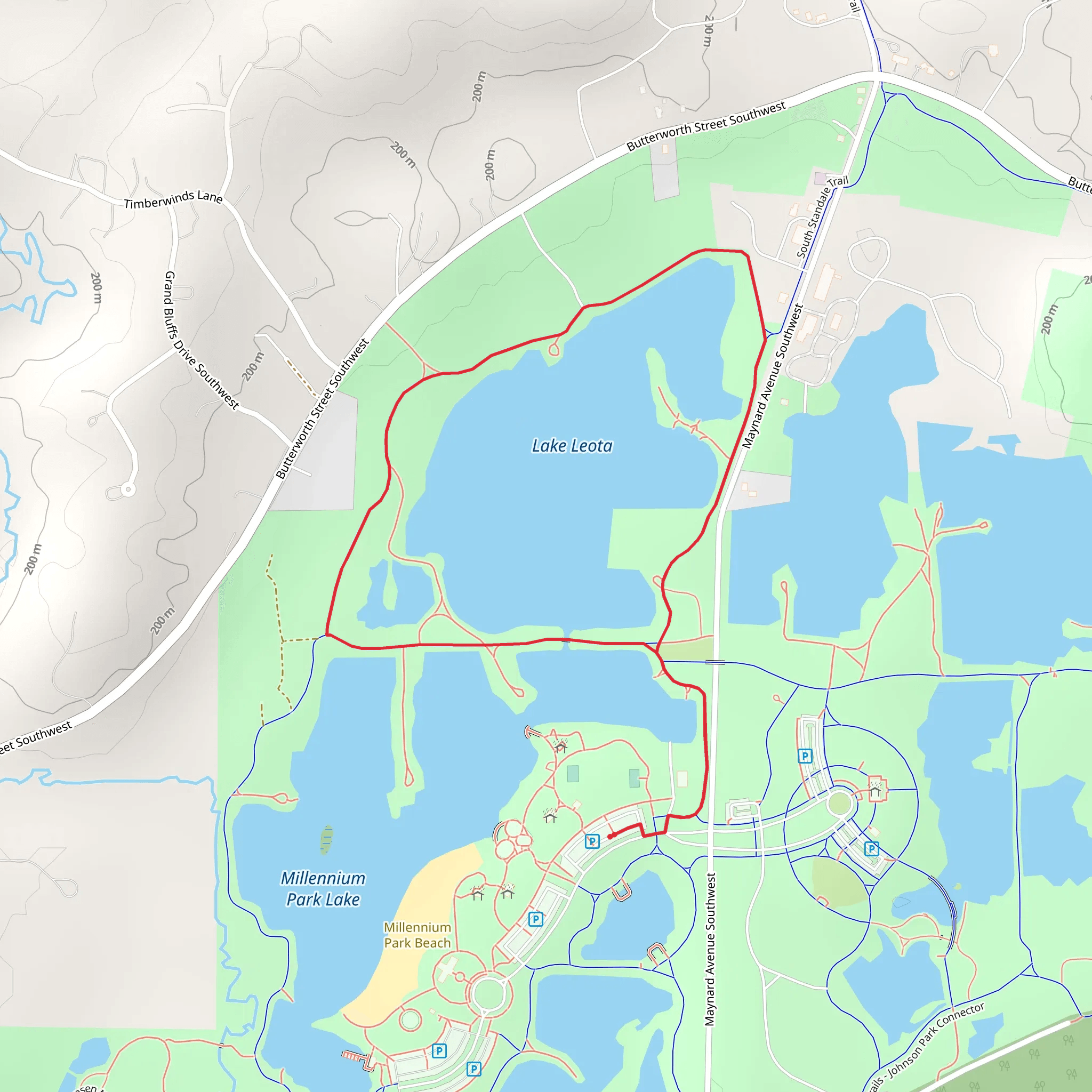 Lake Leota Loop mobile static map