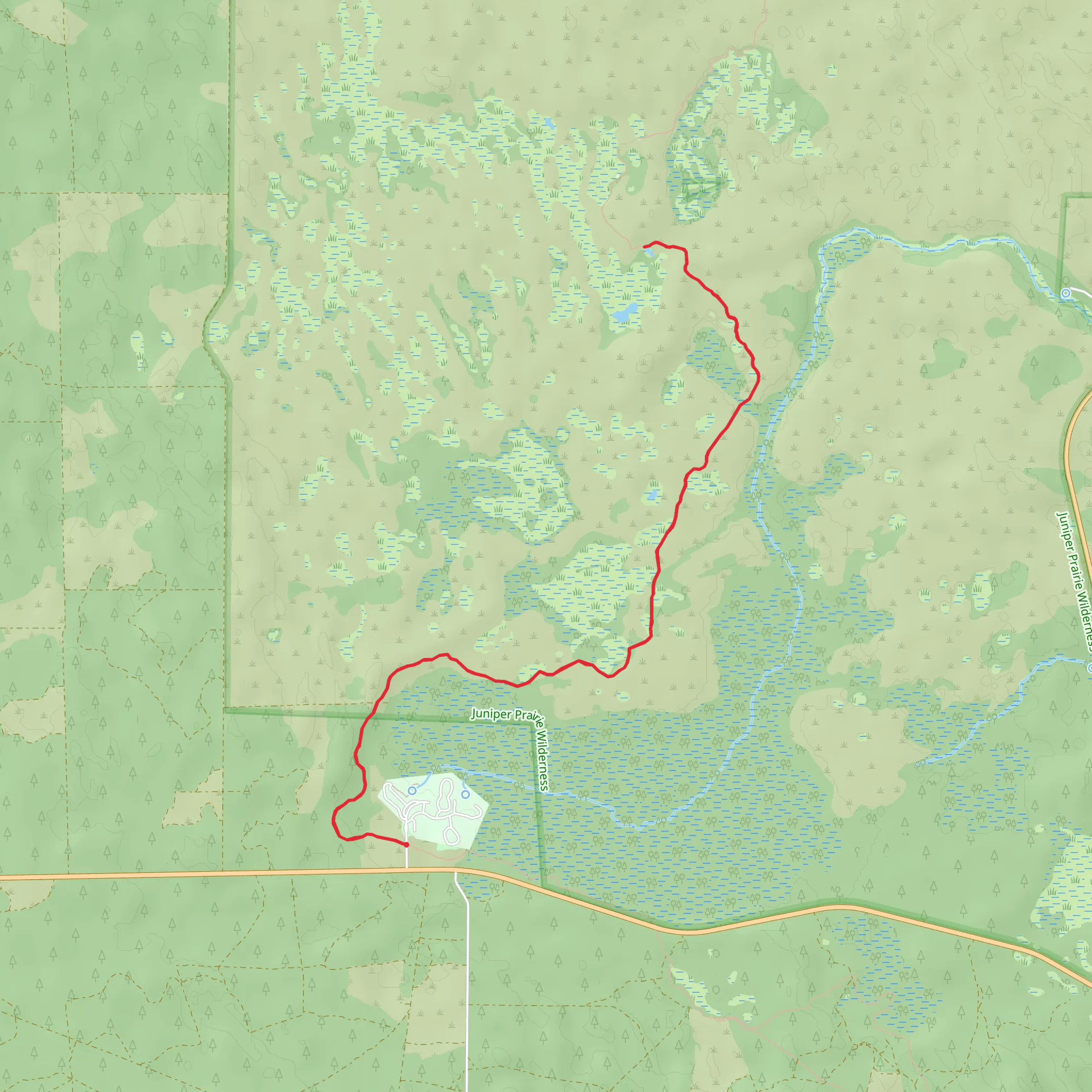 Florida Trail from Juniper Springs Recreation Area mobile static map