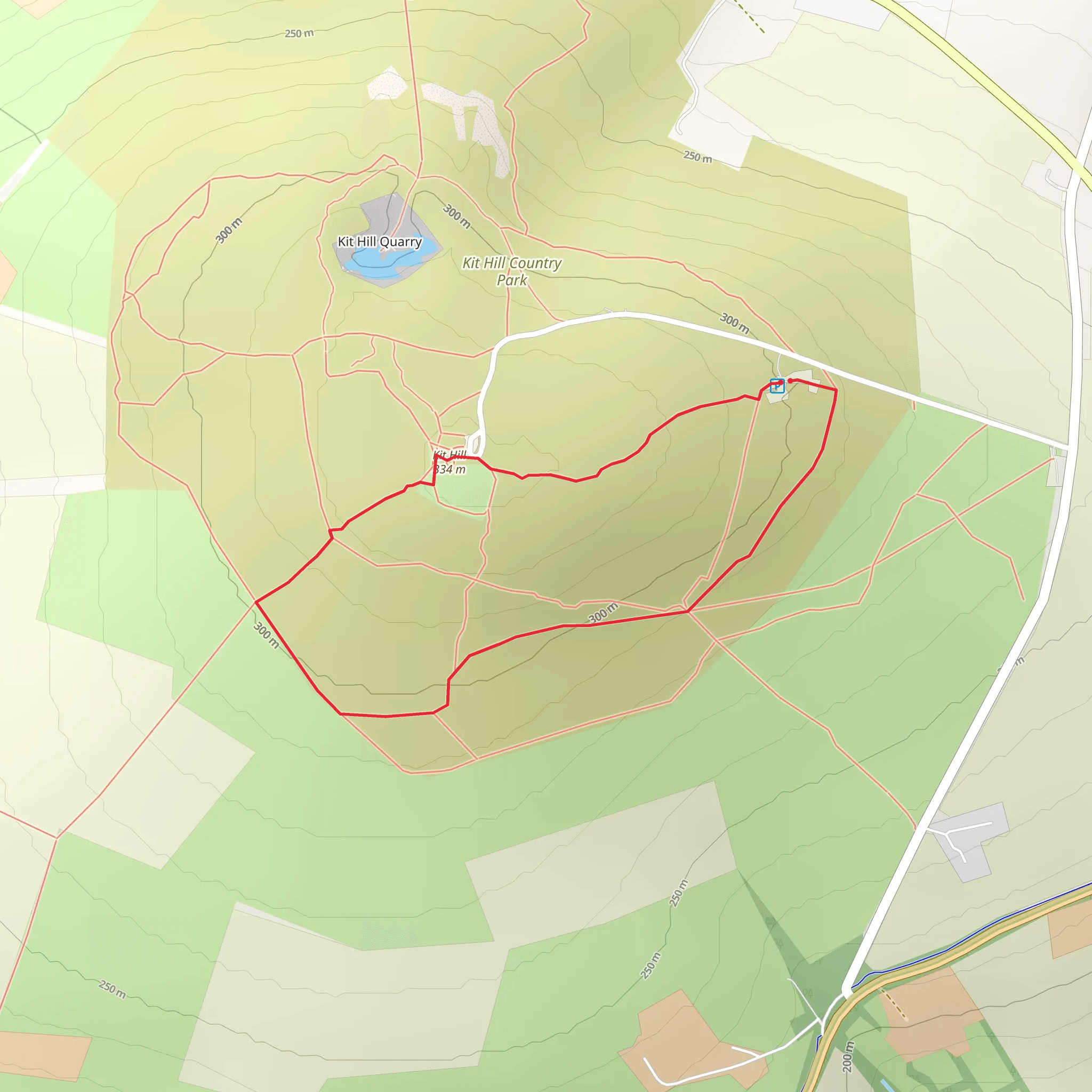 Kit Hill Loop - Kit Hill Country Park mobile static map