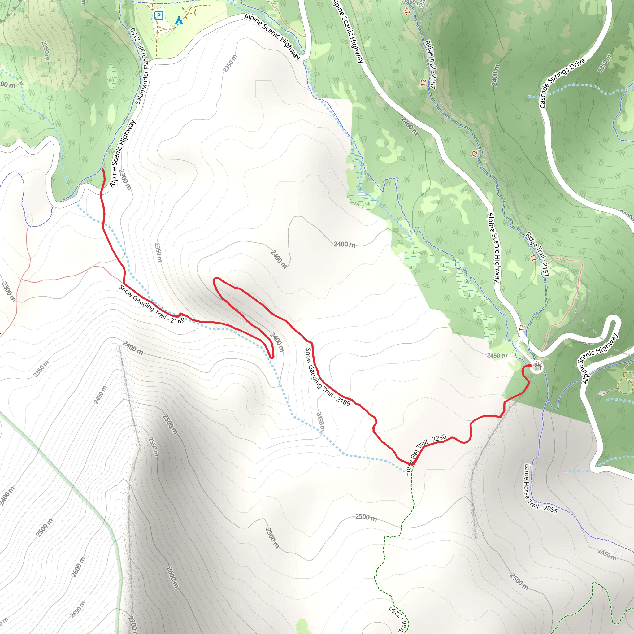 Snow Gauging Trail mobile static map