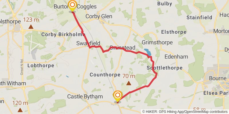 St Bernard's Way stage 16 Map