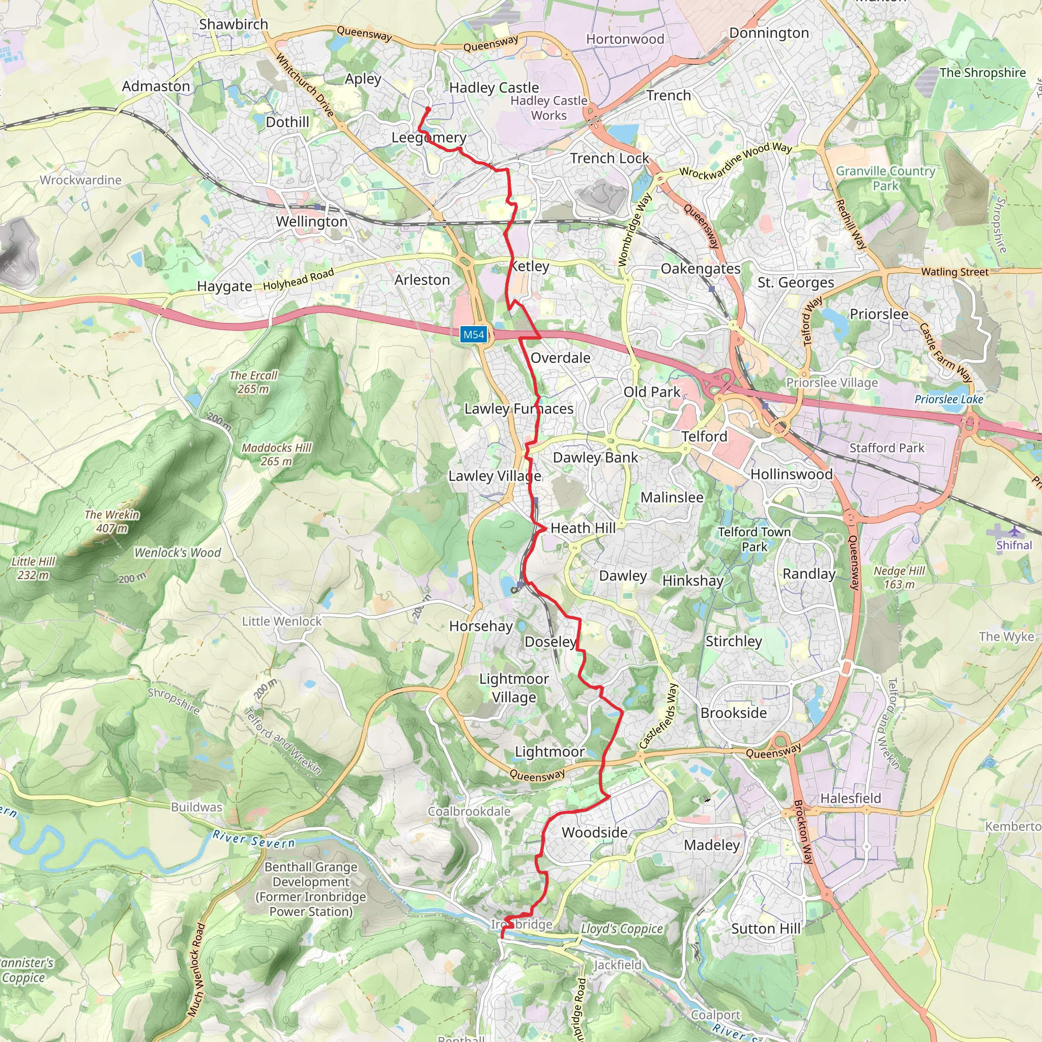 Ironbridge Way mobile static map