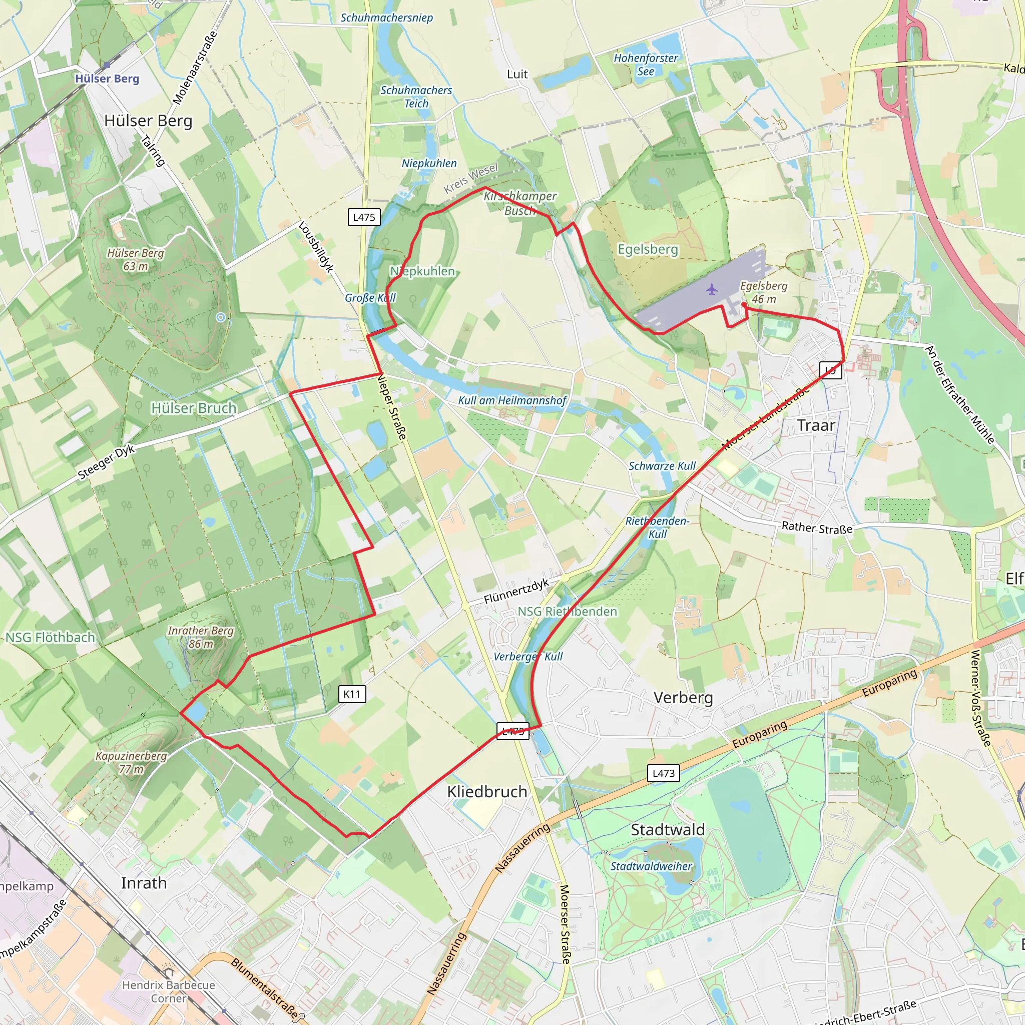 Verberger Kull via Kapuzinerweg mobile static map