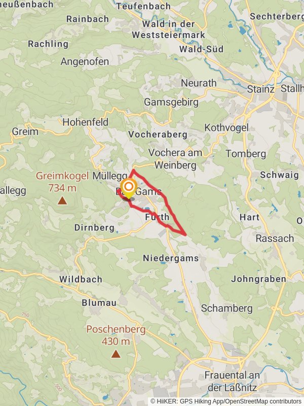 Schilcherland - Bad Gams mobile static map