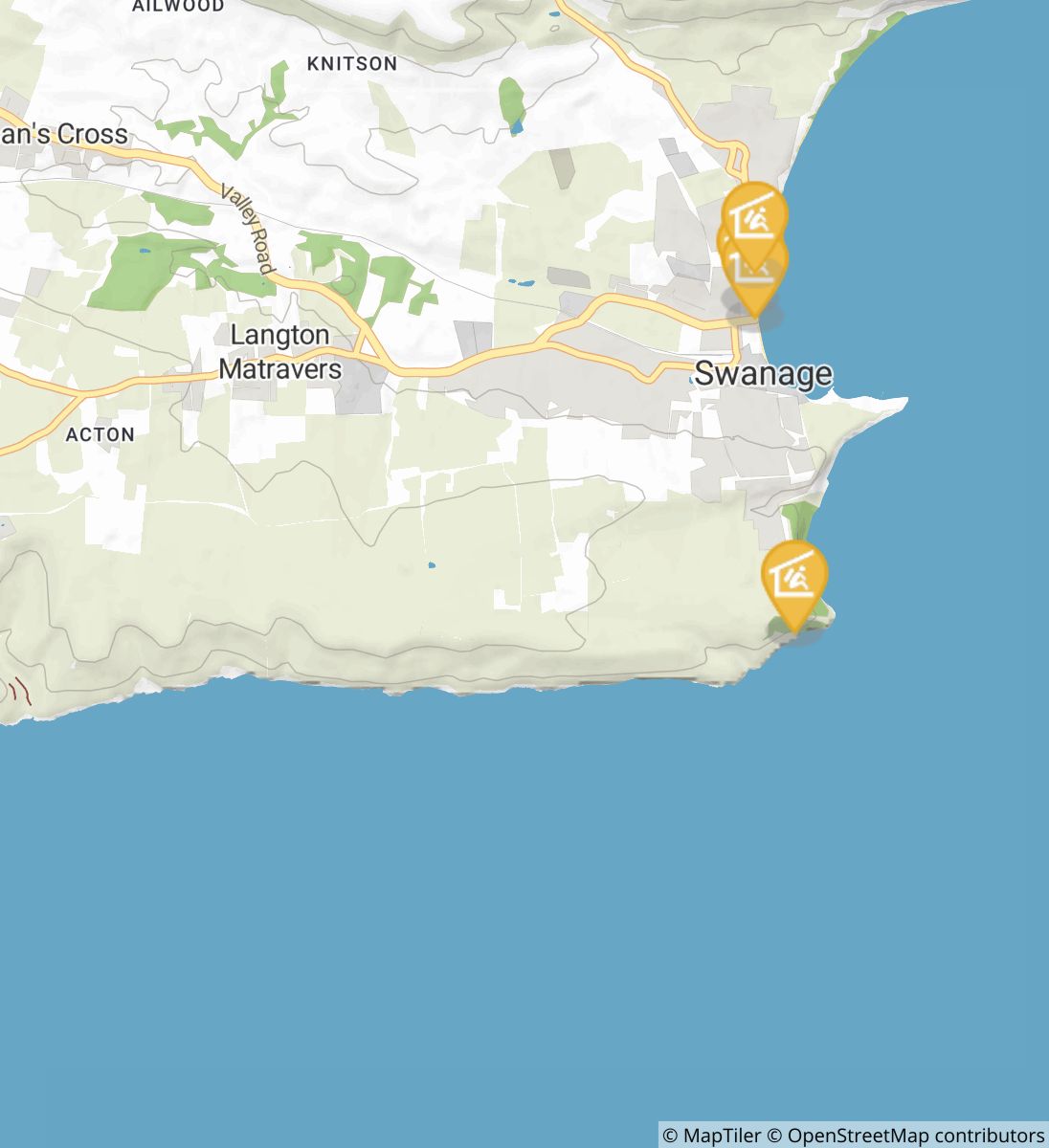 Dancing Ledge and Durlston Head from Langton Matravers England Foo