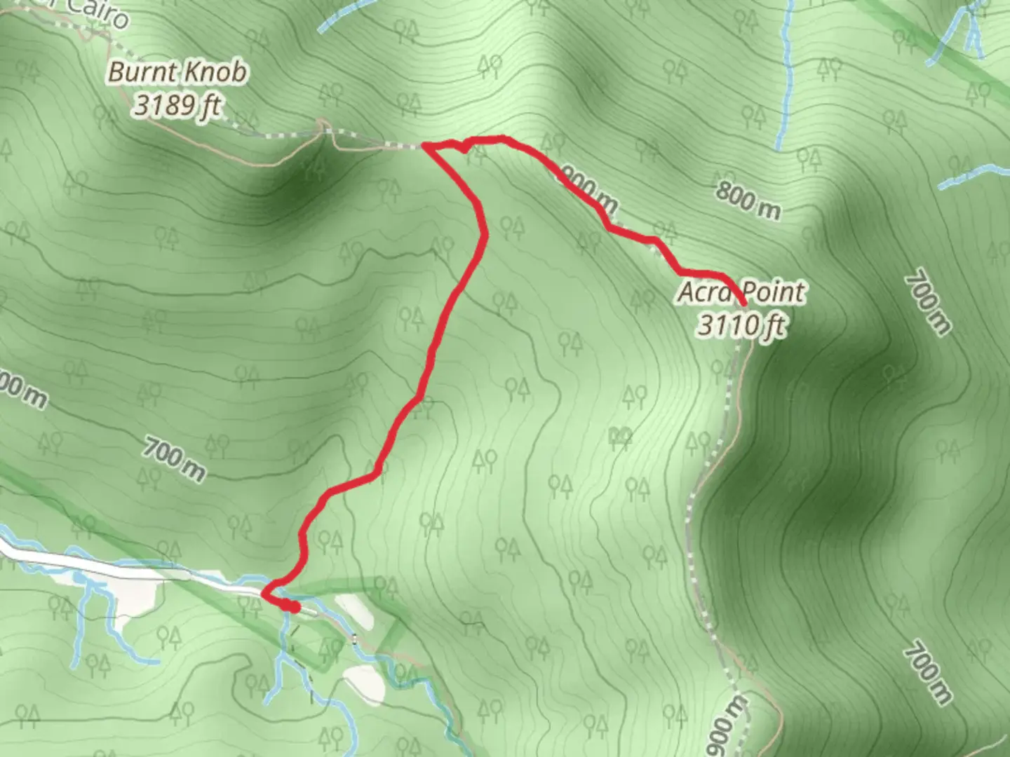 An image depicting the trail Acra Point and its surrounding area.
