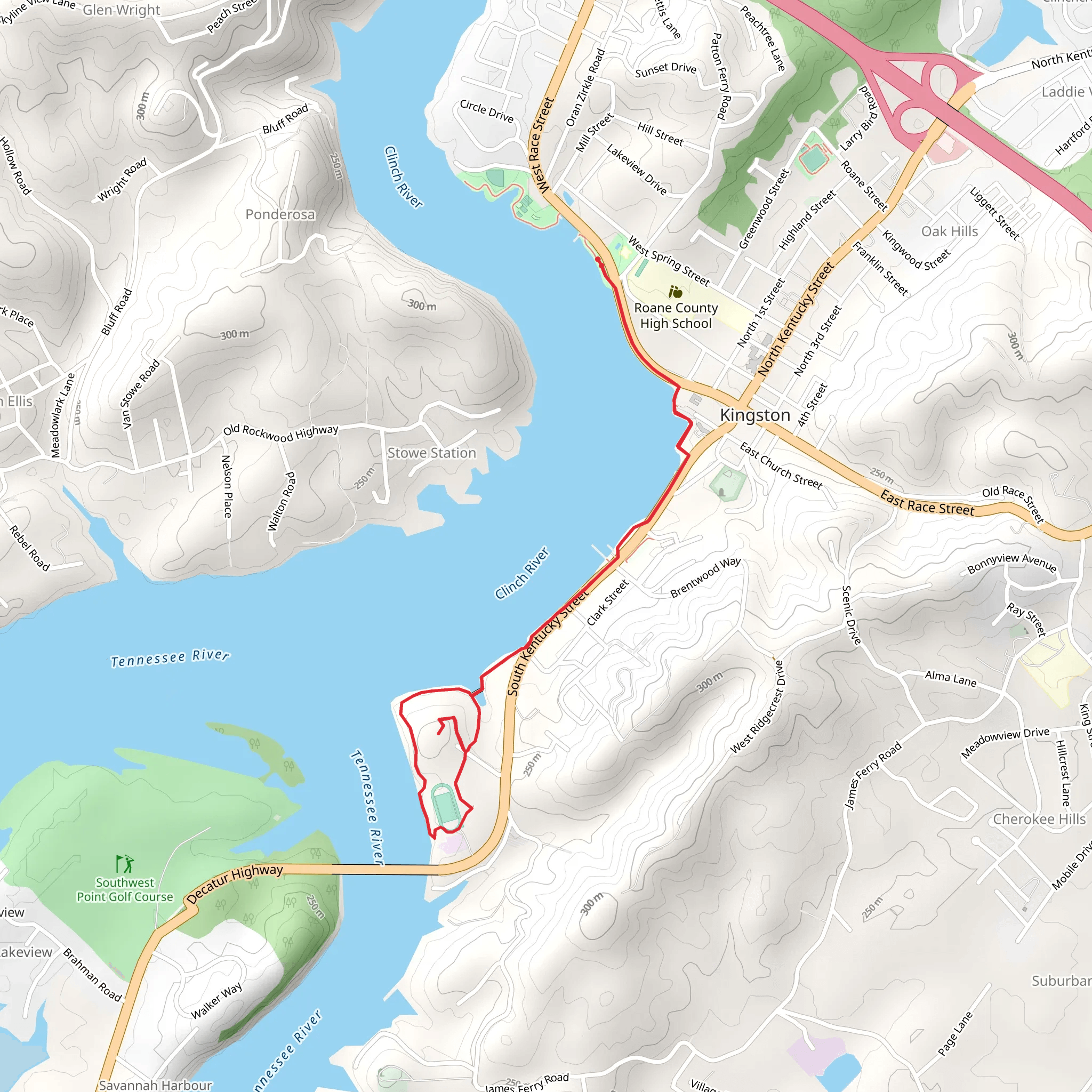 Tennessee River and Clinch River Loop mobile static map