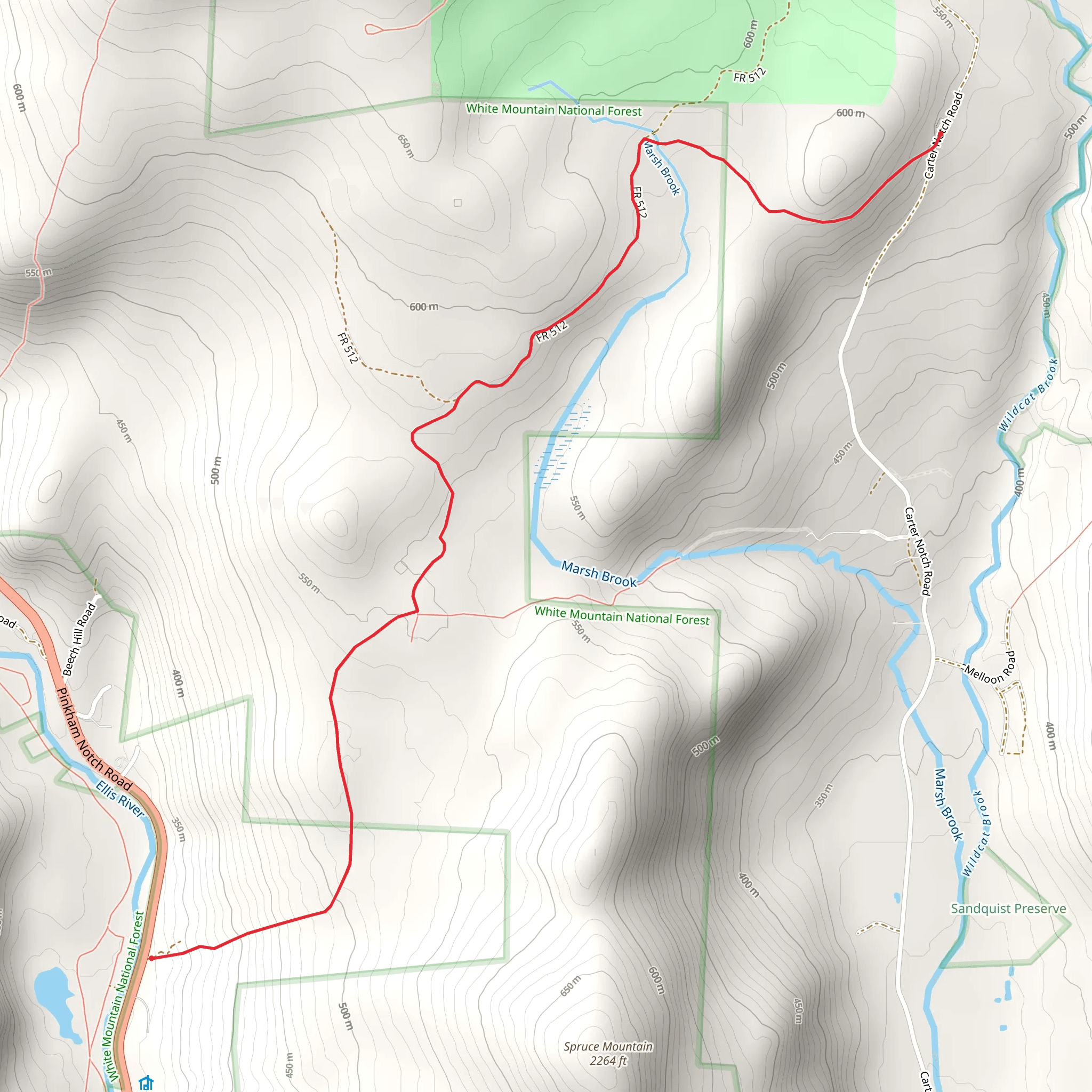 Hutmen's Trail mobile static map