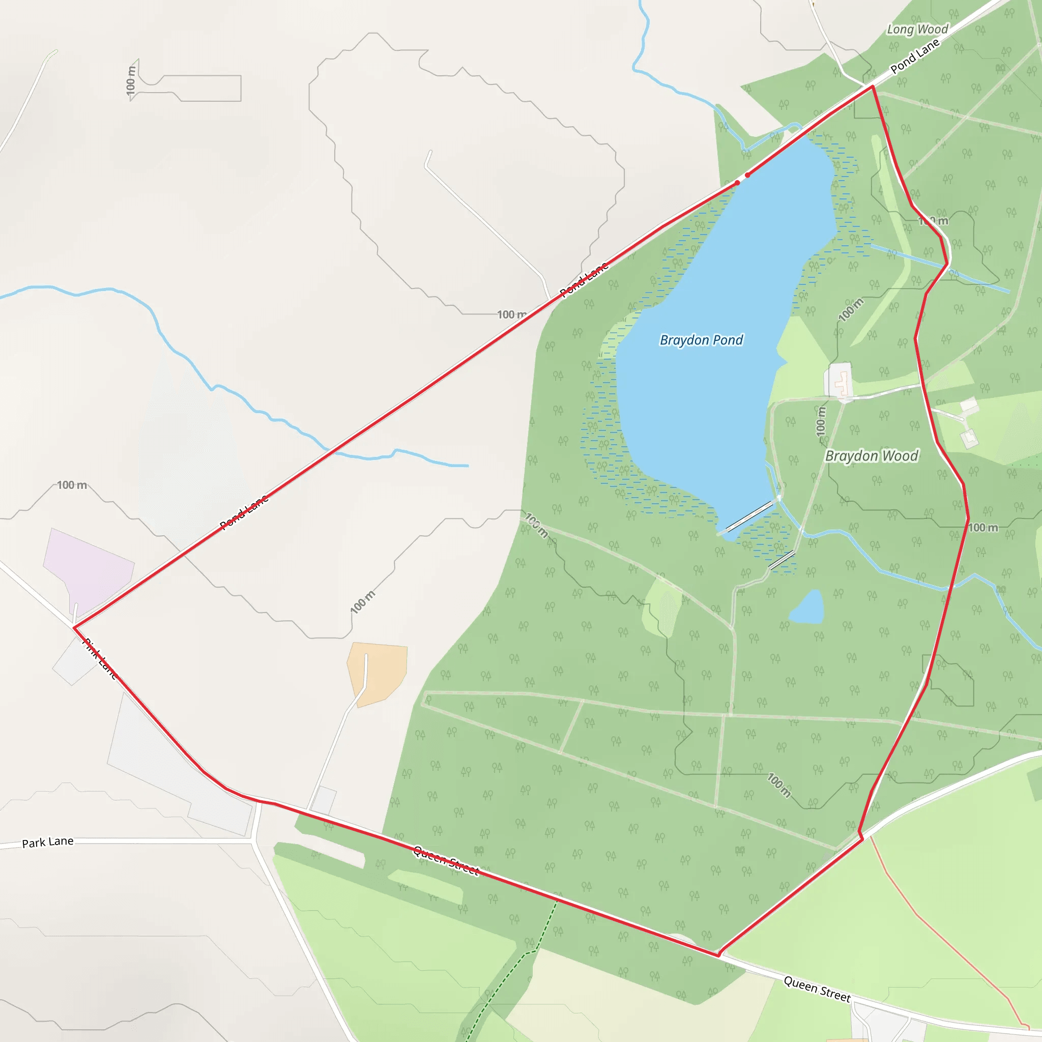 Pond Plantation Loop mobile static map