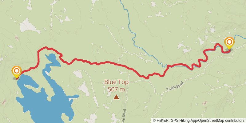 Appalachian Trail Section Hike - Caratunk to Monson stage 3 Map