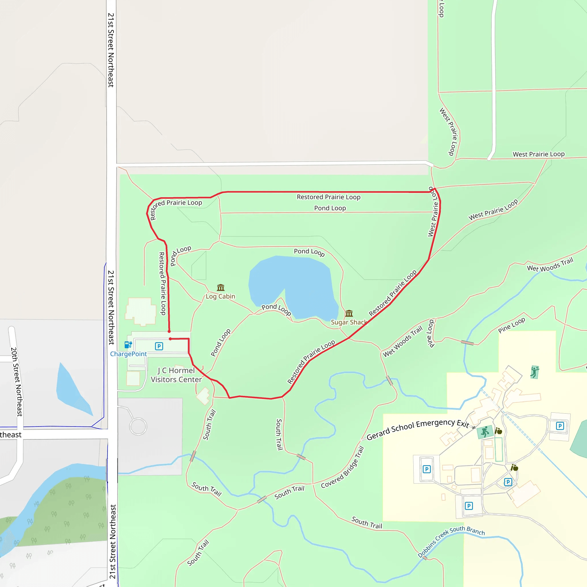 Restored Prairie Loop mobile static map