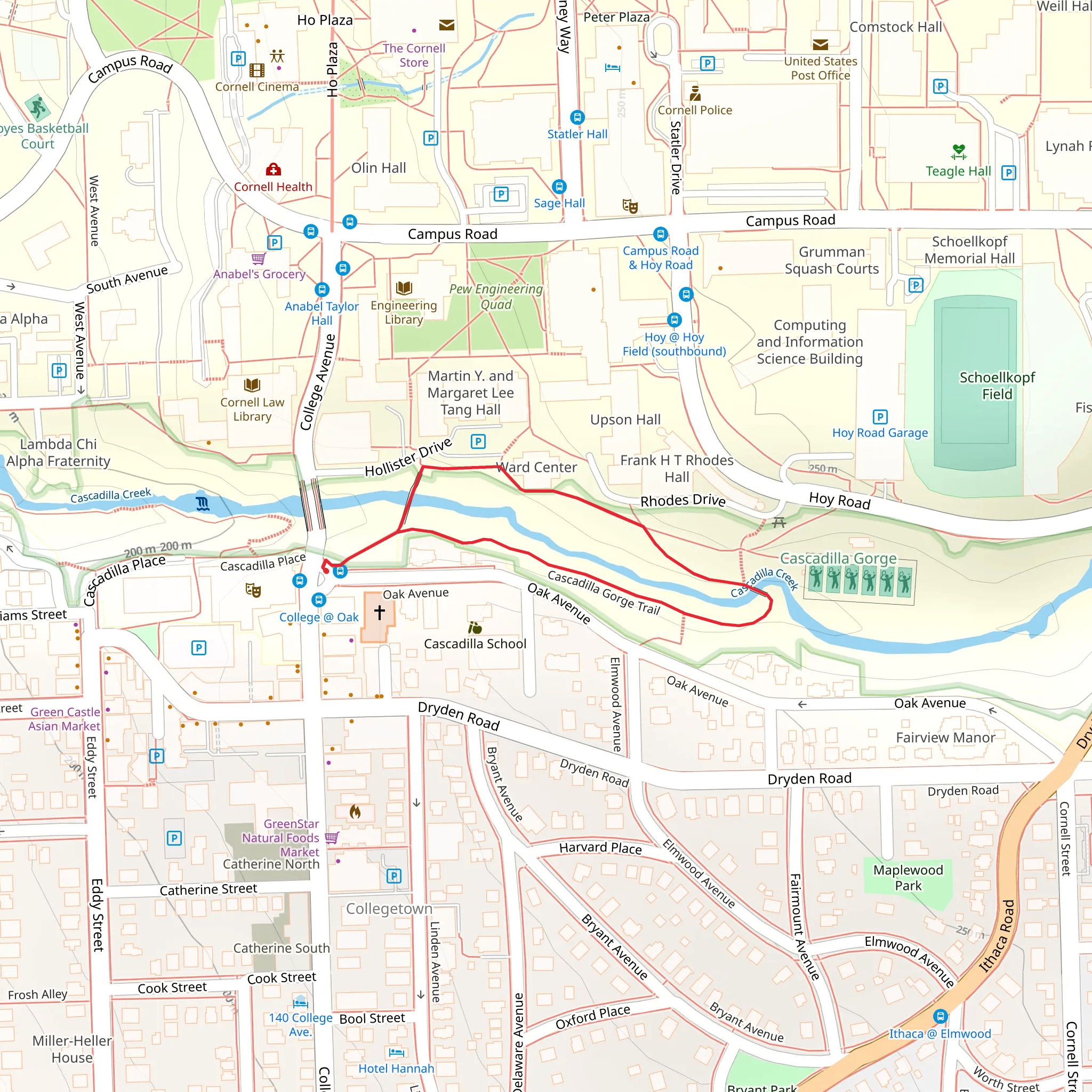 Cascadilla Gorge Trail Loop mobile static map
